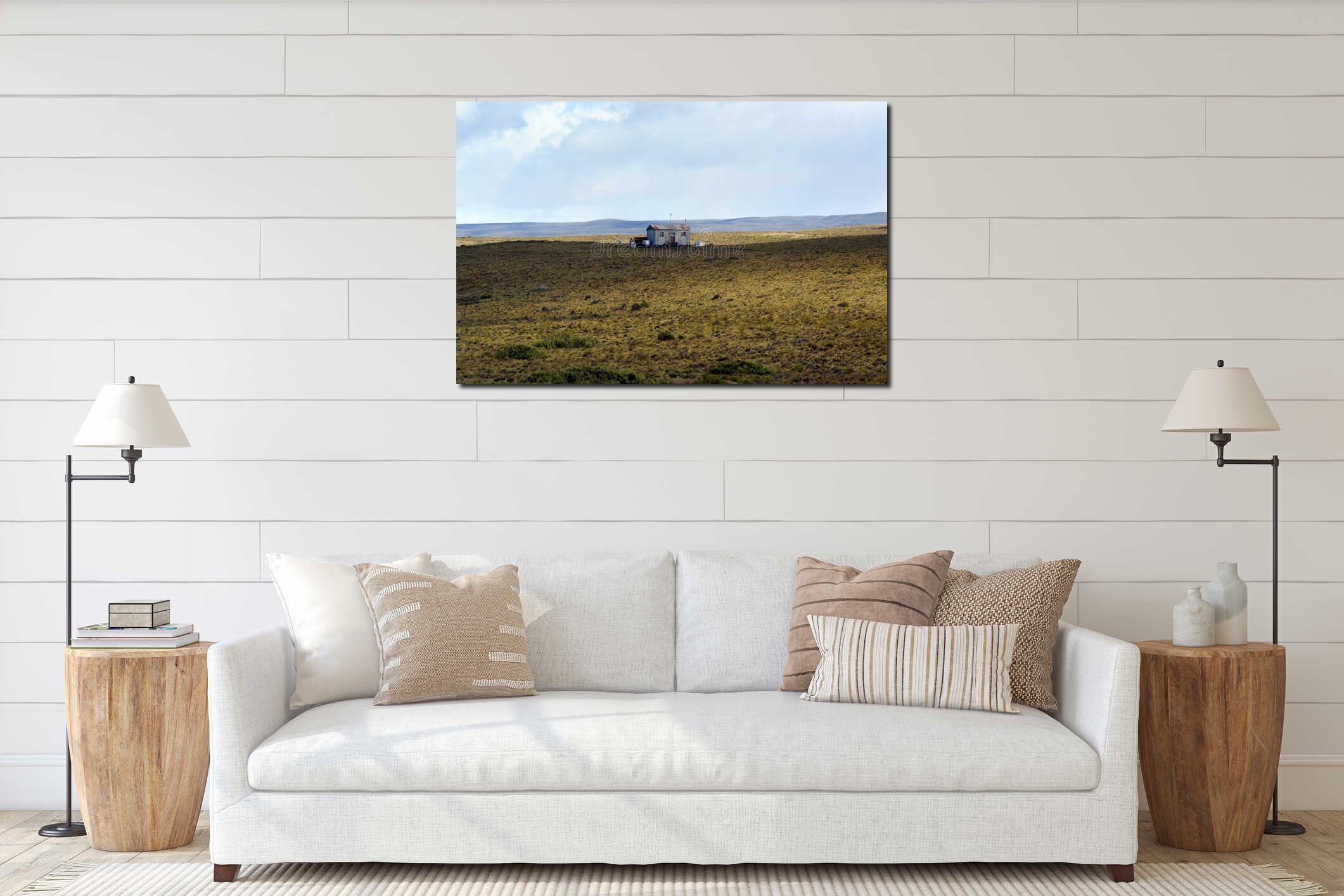 Canvas above sideboard for size context