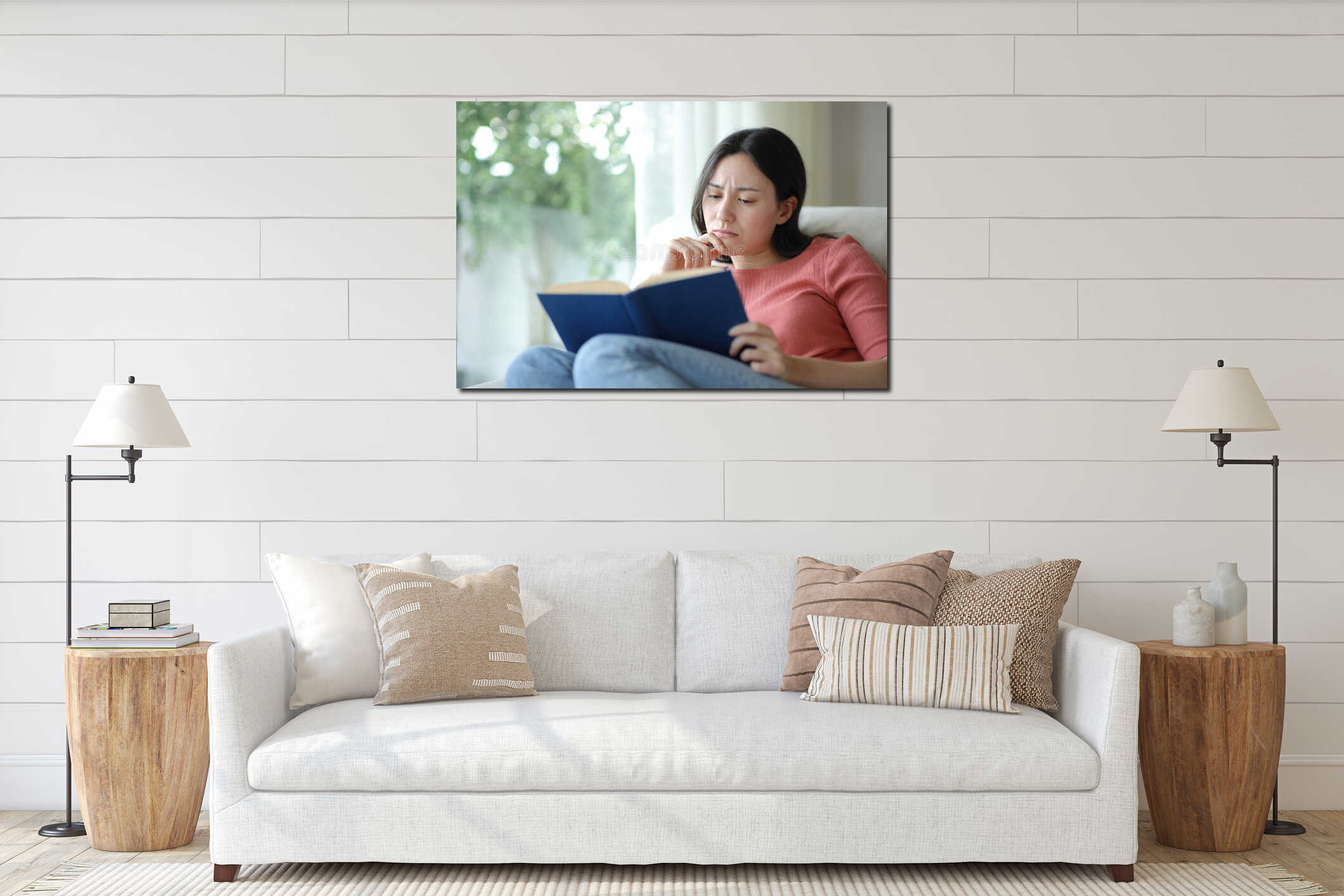 Canvas above sideboard for size context