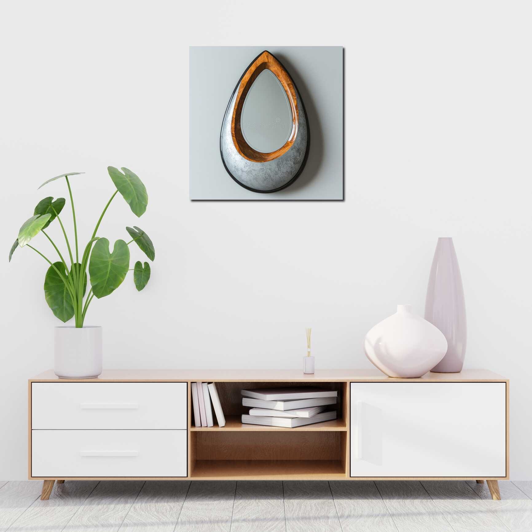 Canvas above sofa for size context