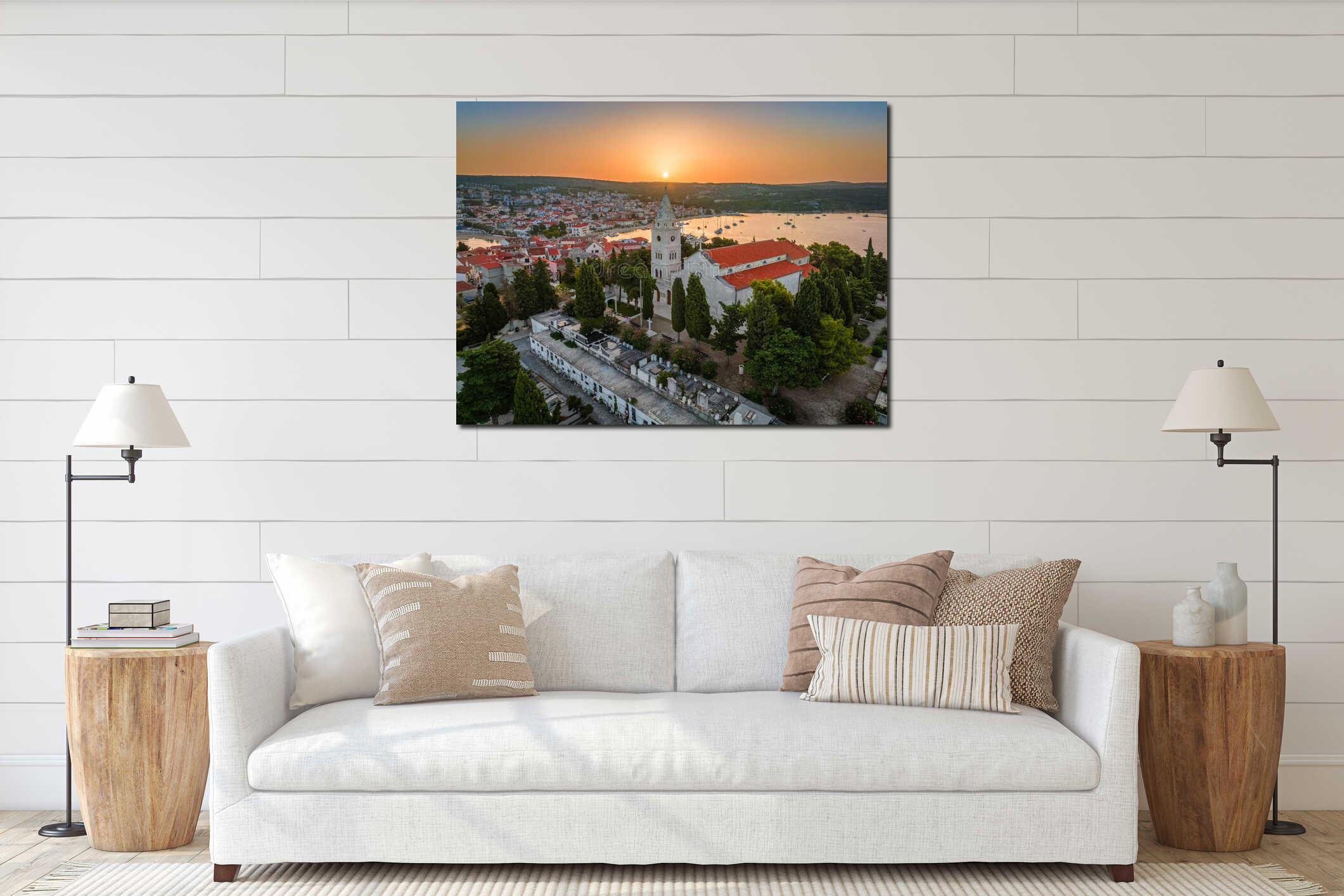 Canvas above sideboard for size context