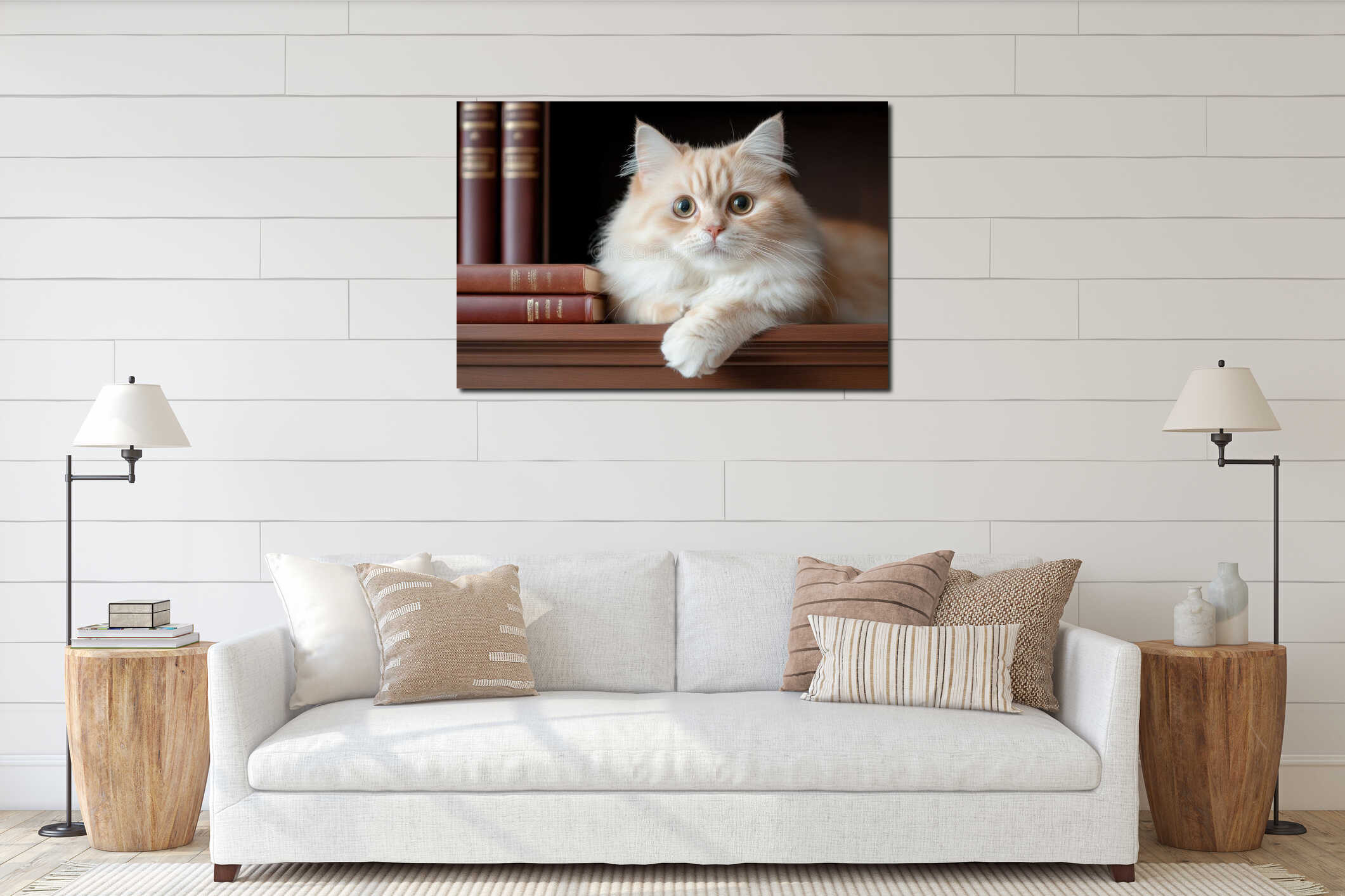 Canvas above sideboard for size context