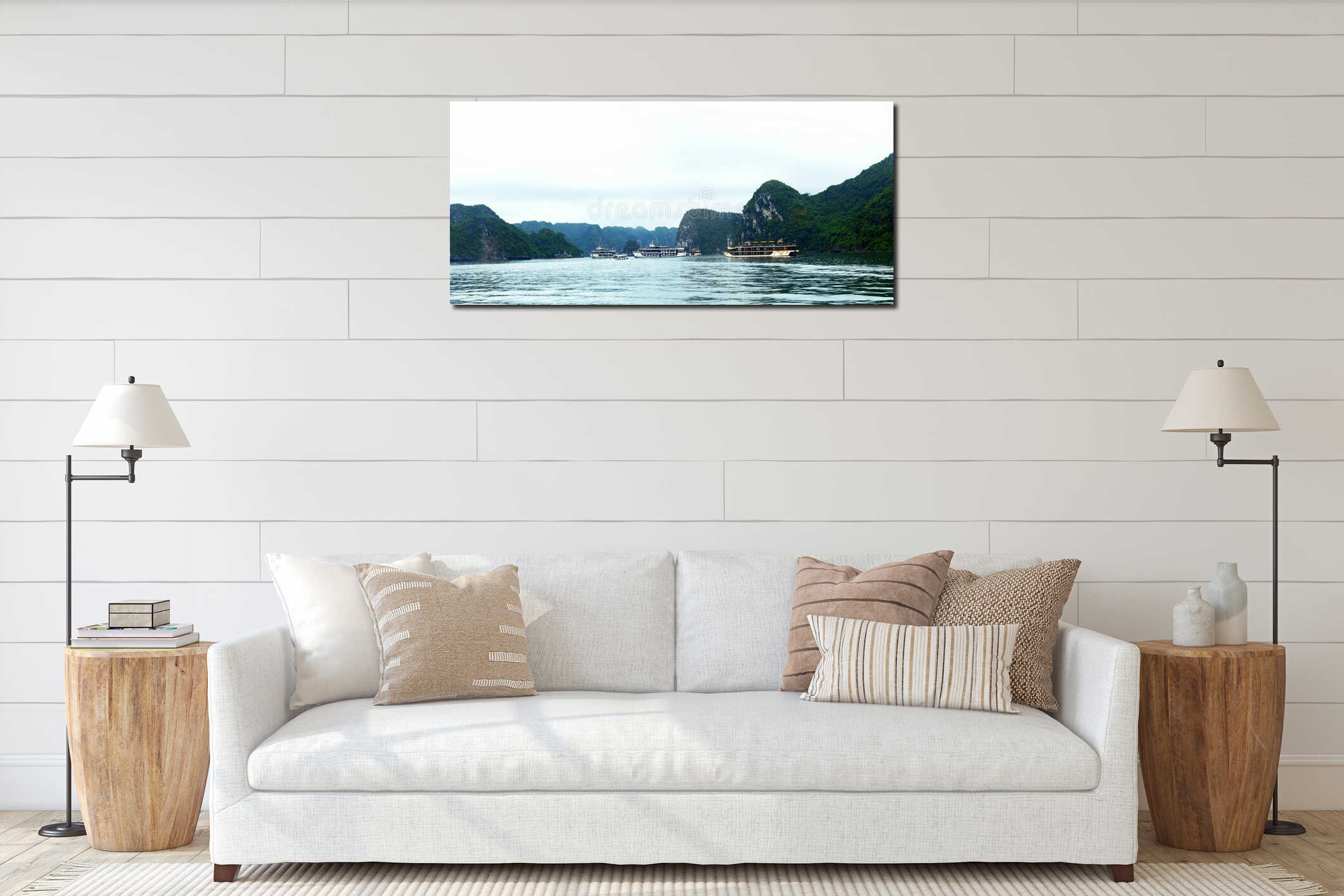 Cruise ships in the South China Sea interior mockup