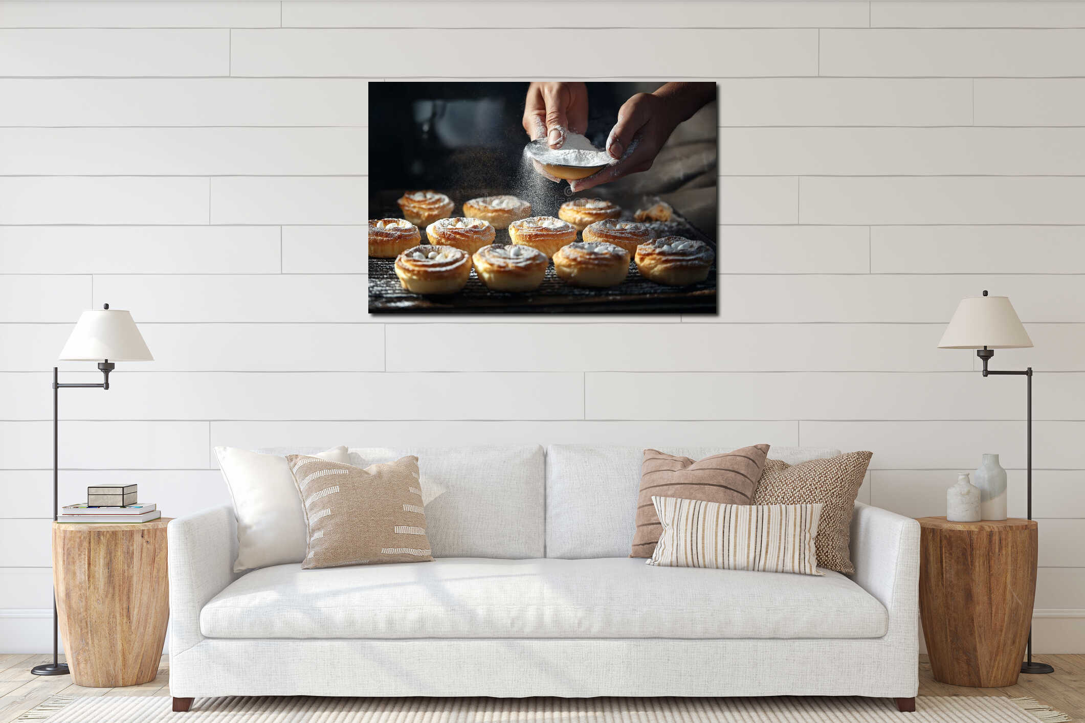 Canvas above sideboard for size context