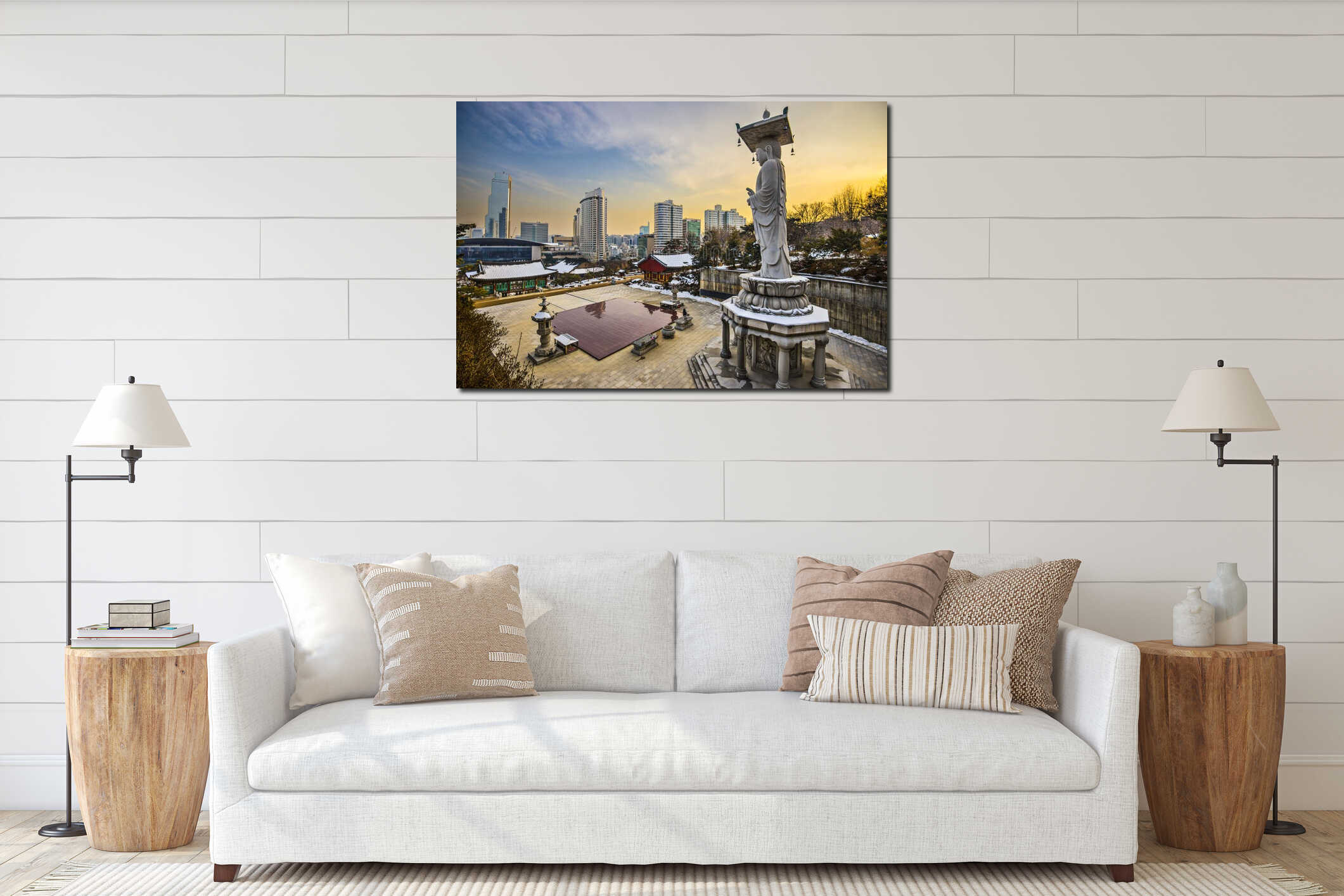 Canvas above sideboard for size context