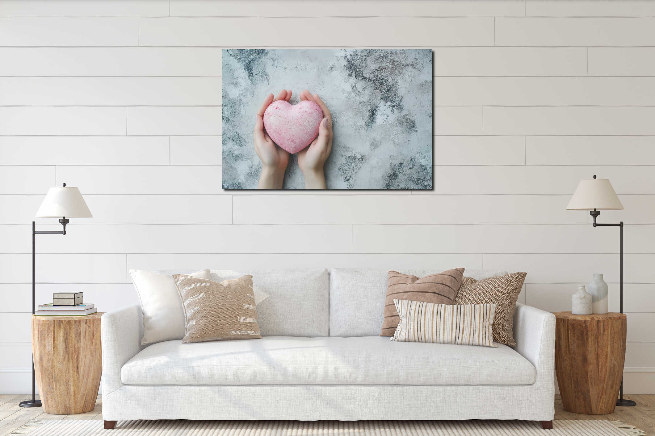 Canvas above sideboard for size context