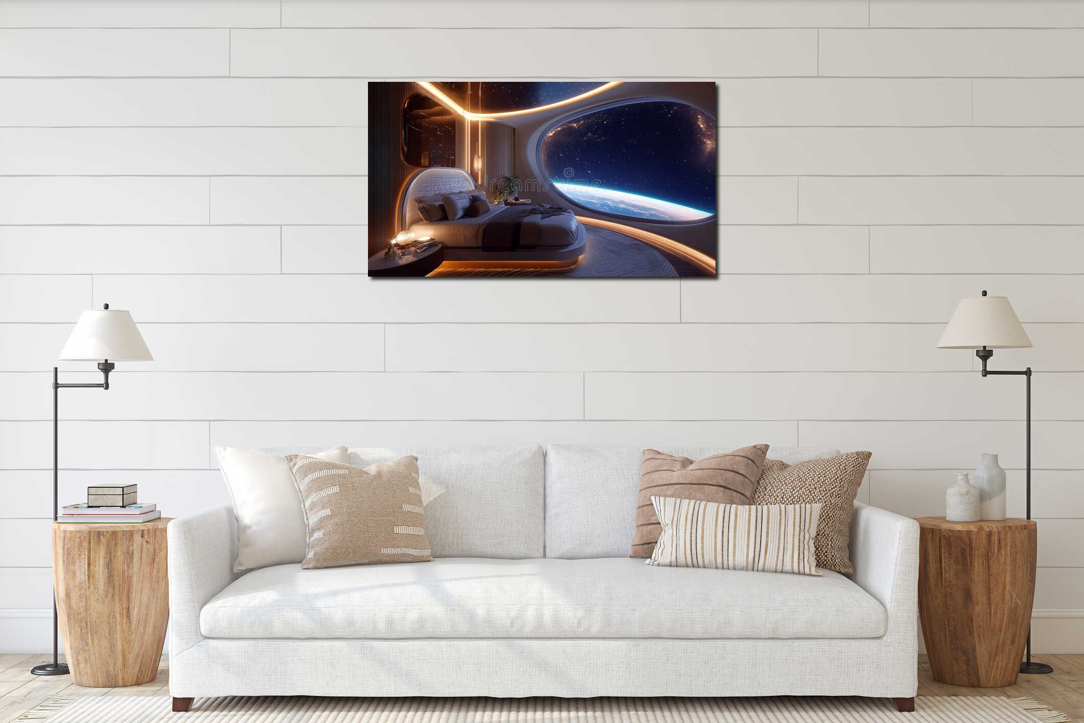 Canvas above sideboard for size context