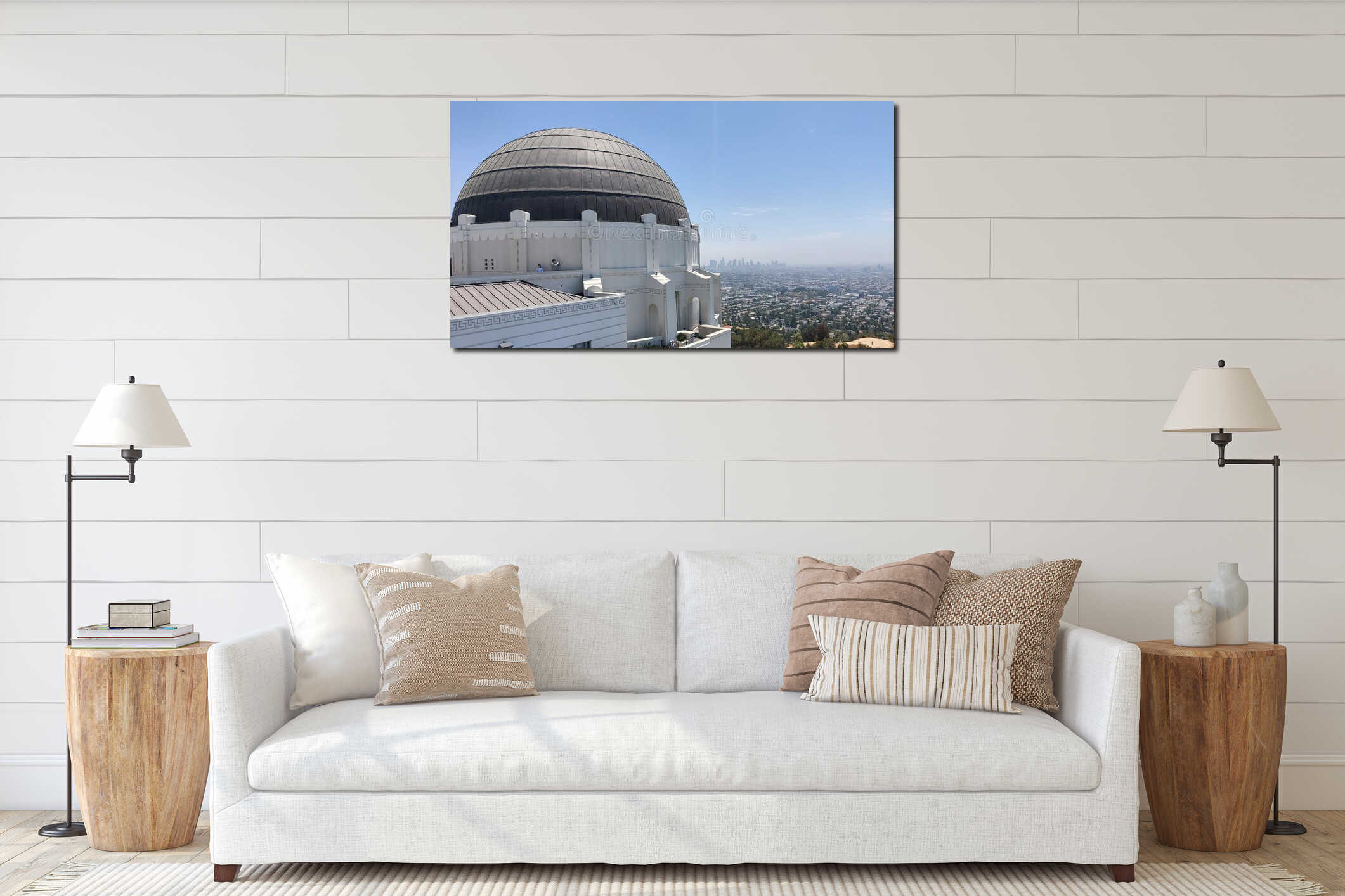 The griffith observatory Los Angeles skyline California United States of America interior mockup
