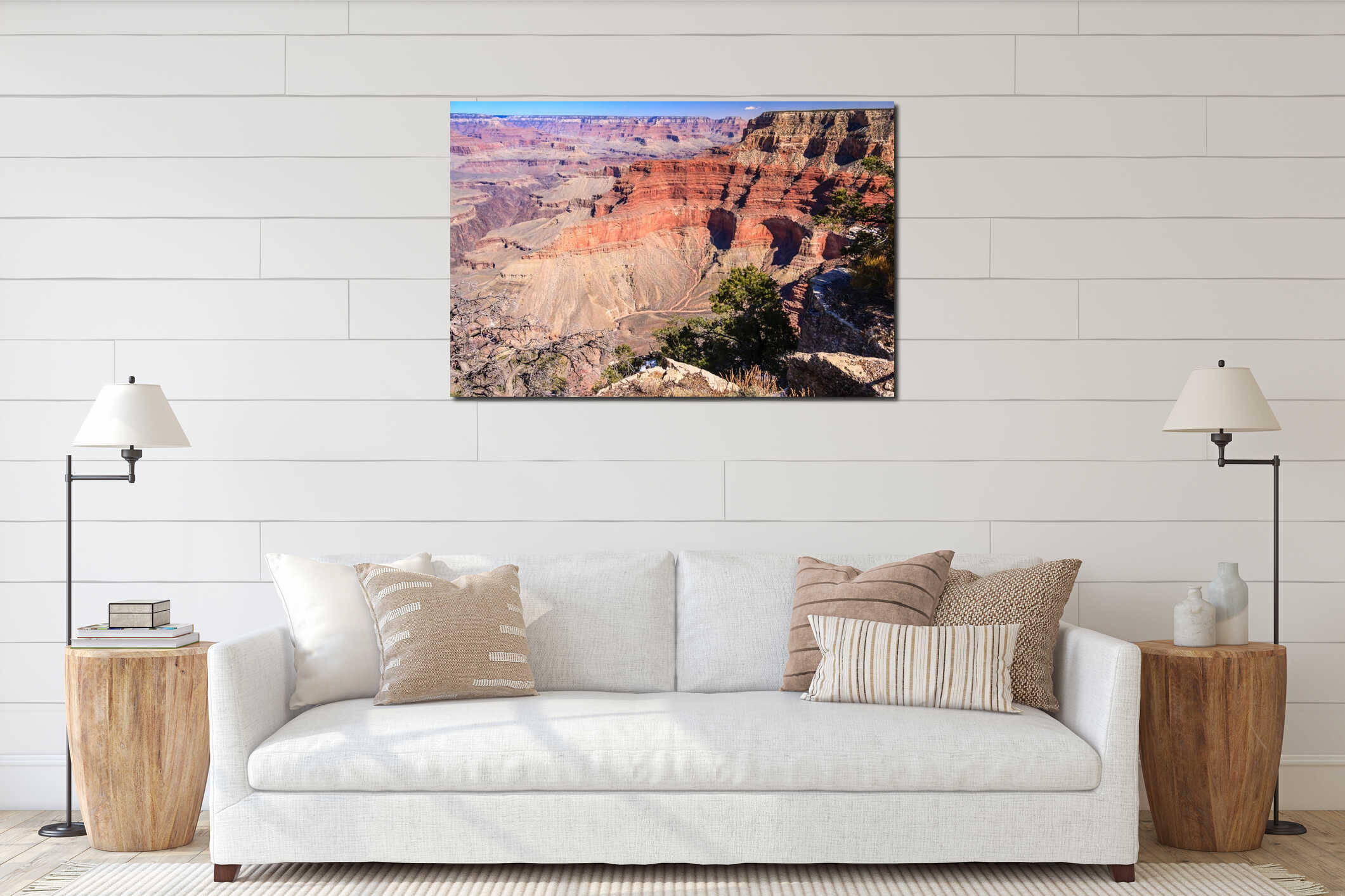 The Grand Canyon is a beautiful and awe-inspiring sight interior mockup