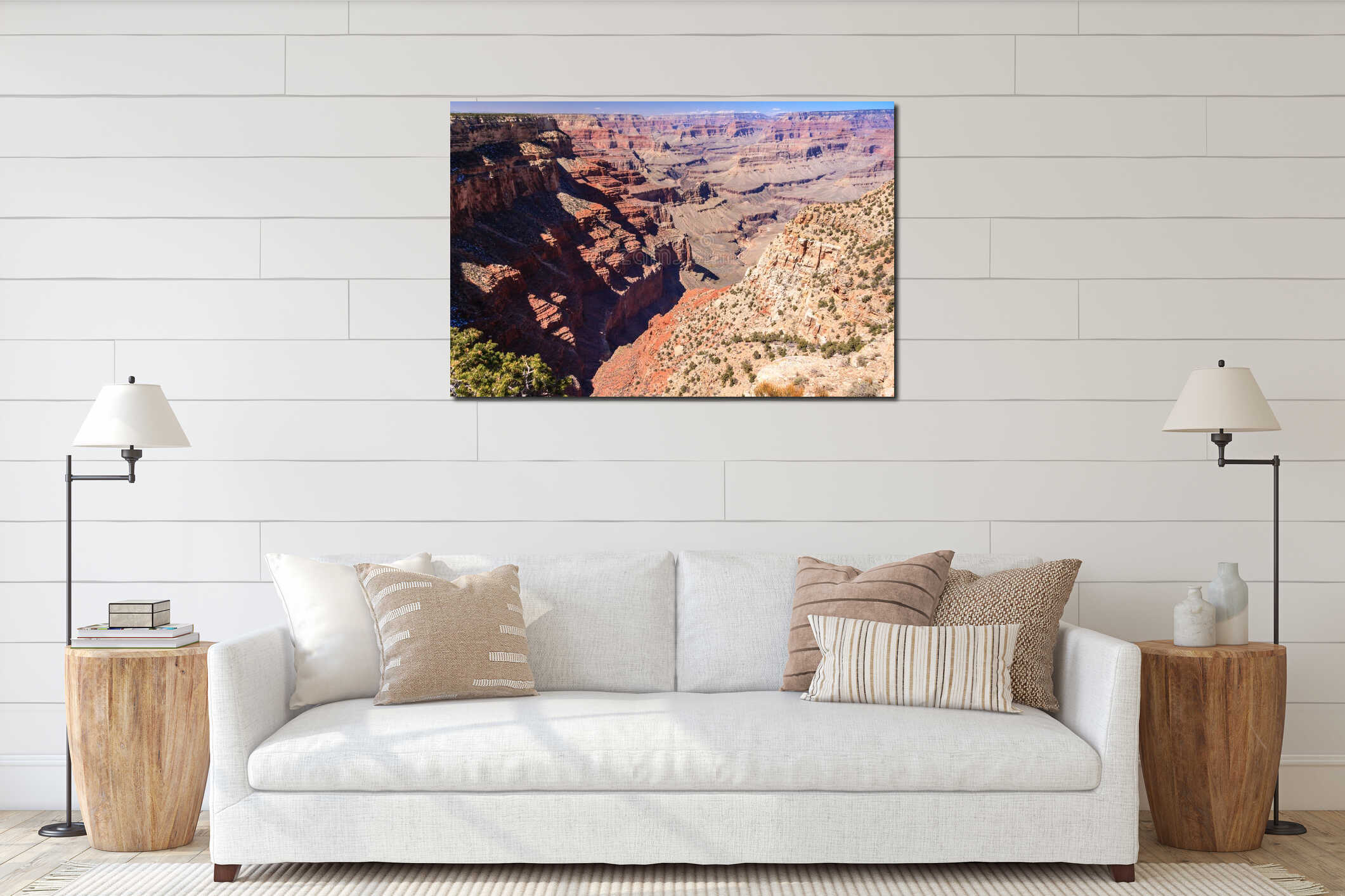 The Grand Canyon is a beautiful and awe-inspiring sight interior mockup