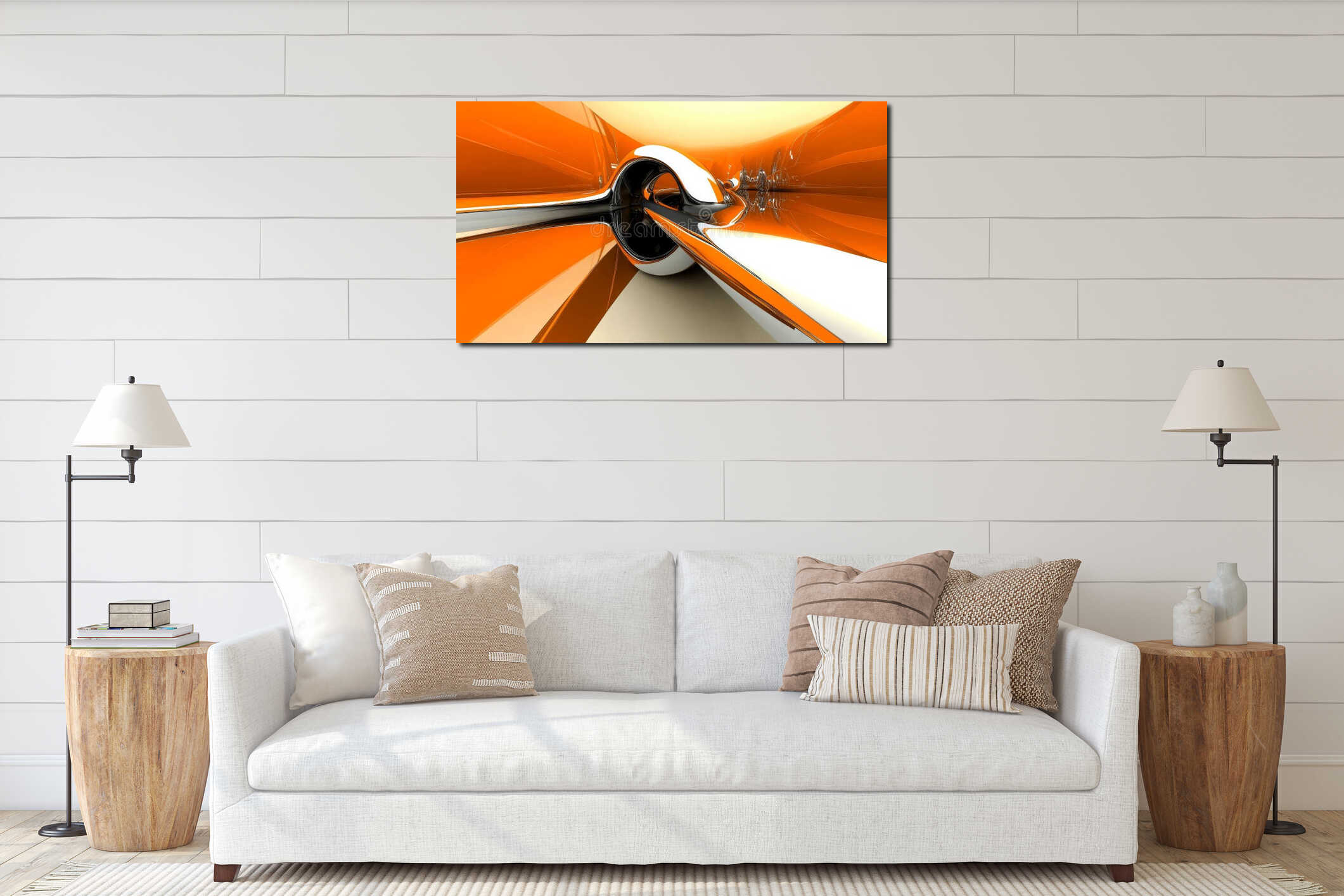 Canvas above sideboard for size context