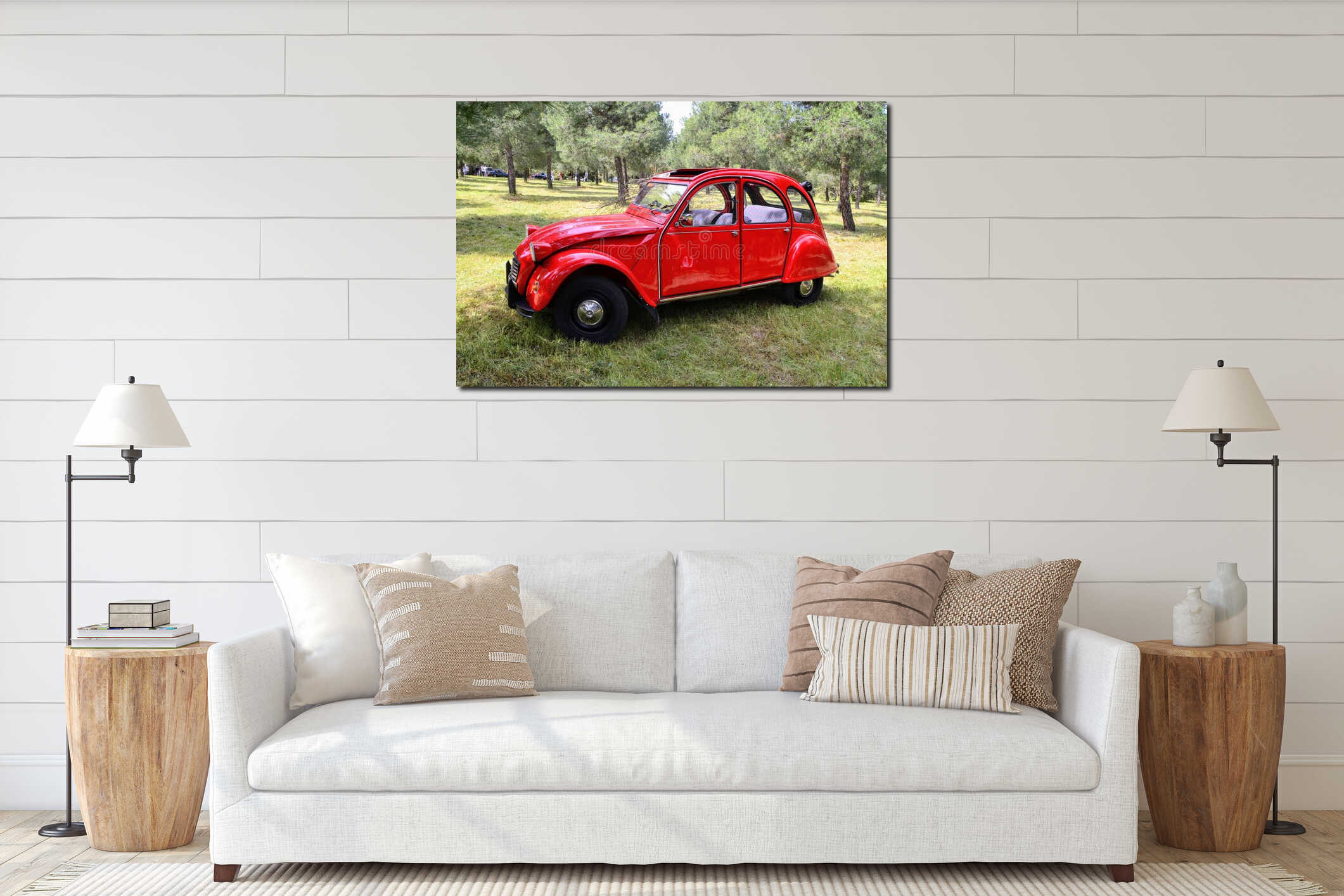 Canvas above sideboard for size context