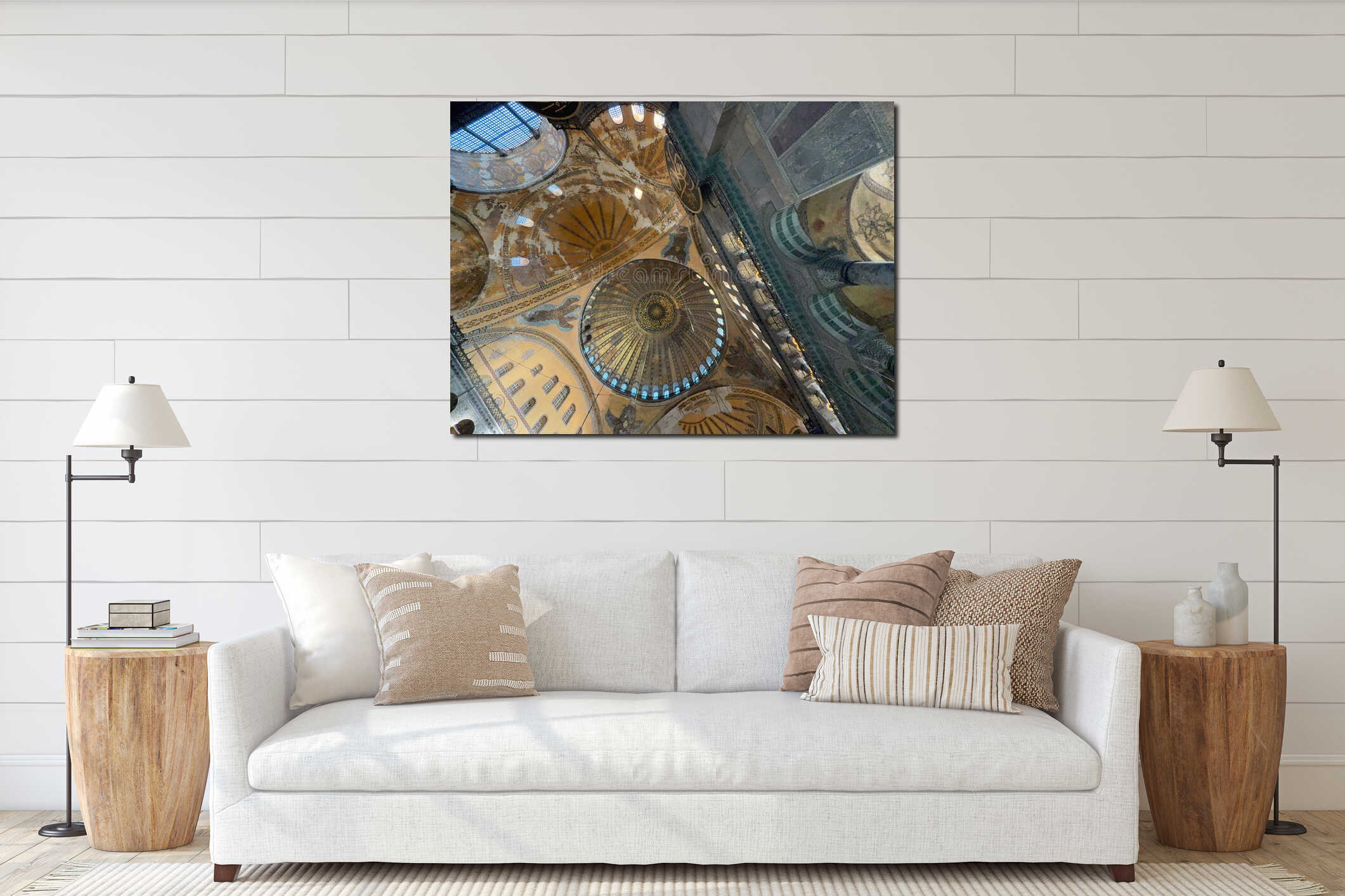 Hagia Sophia aka Ayasofya Mosque. Visit Istanbul concept photo. interior mockup