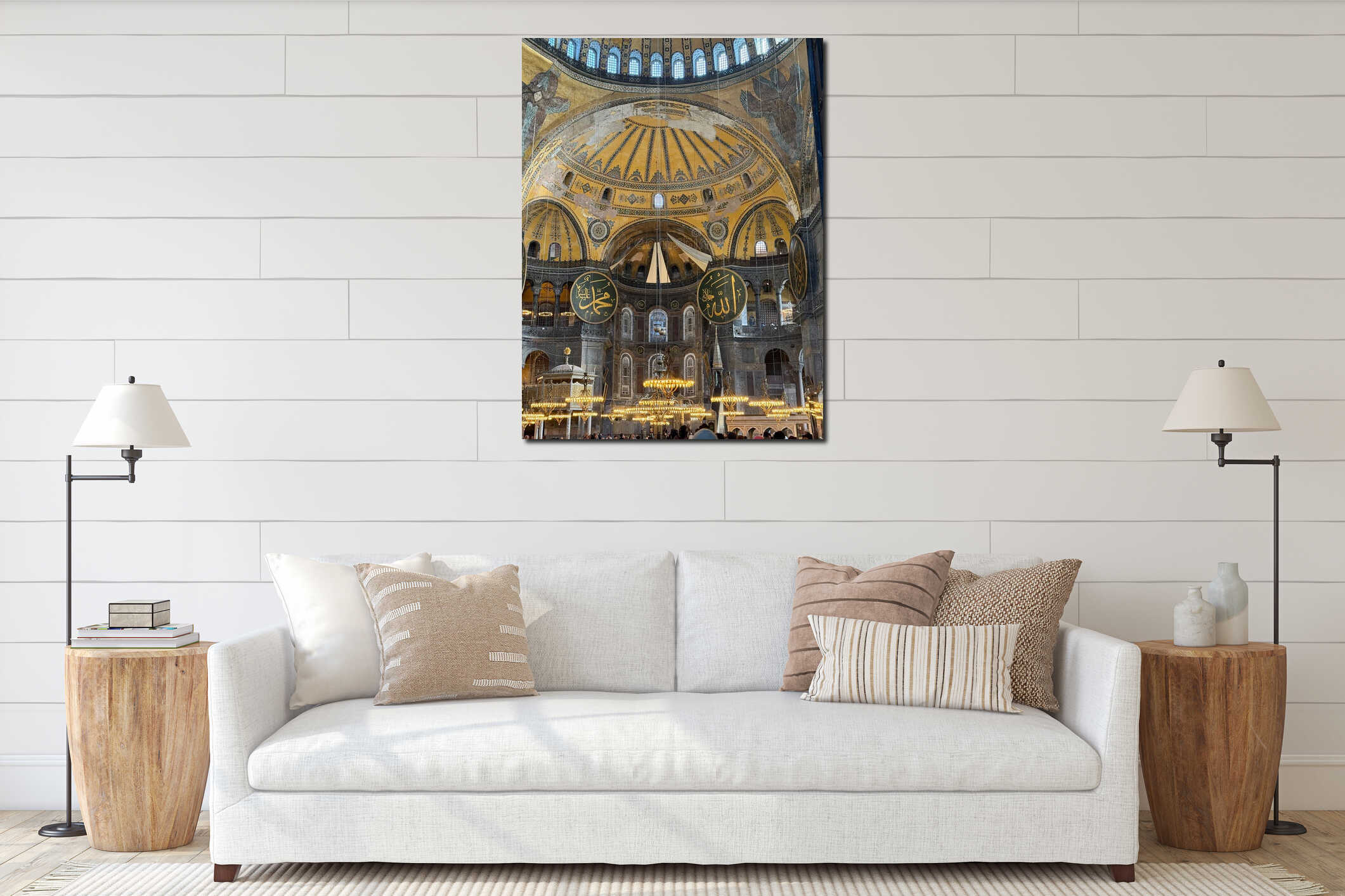Ramadan or islamic concept photo. Hagia Sophia aka Ayasofya Mosque interior mockup