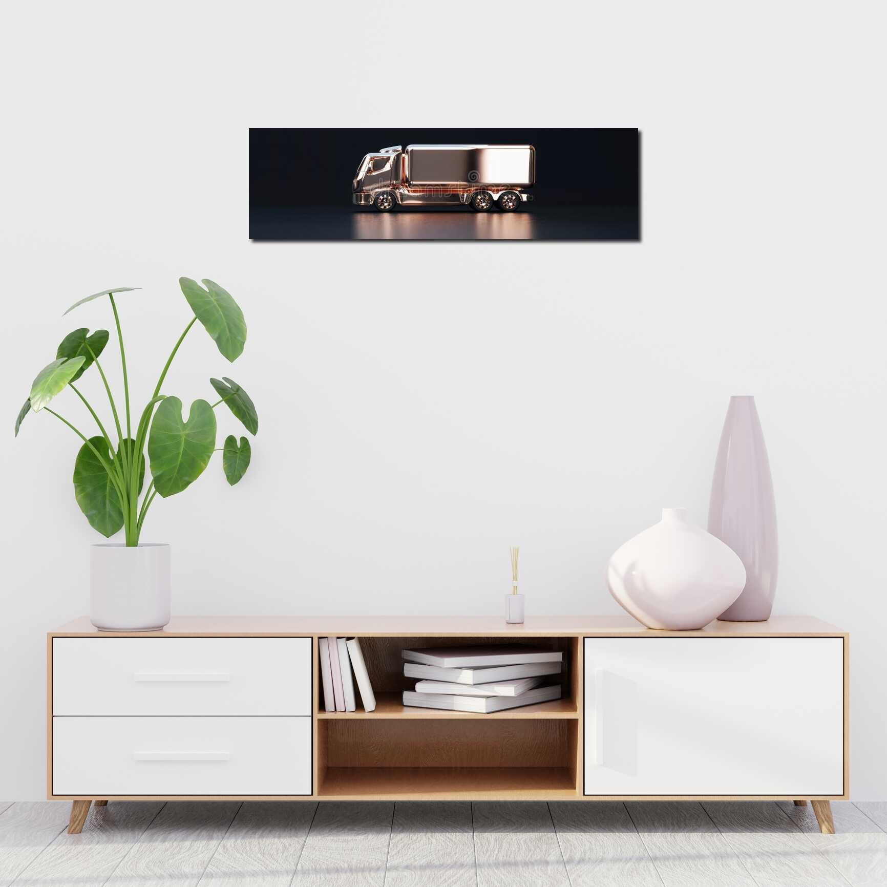 Canvas above sofa for size context