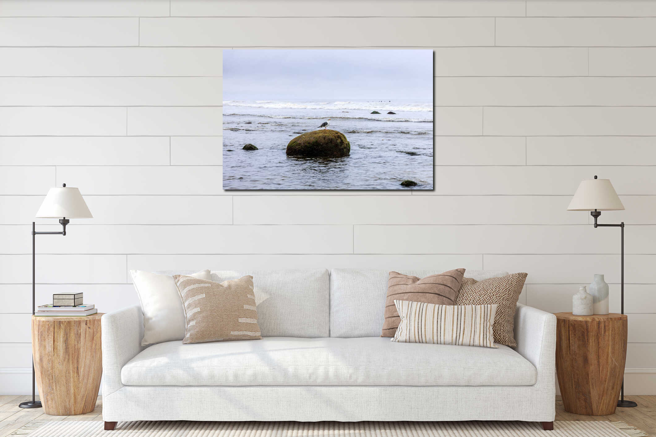 Canvas above sideboard for size context