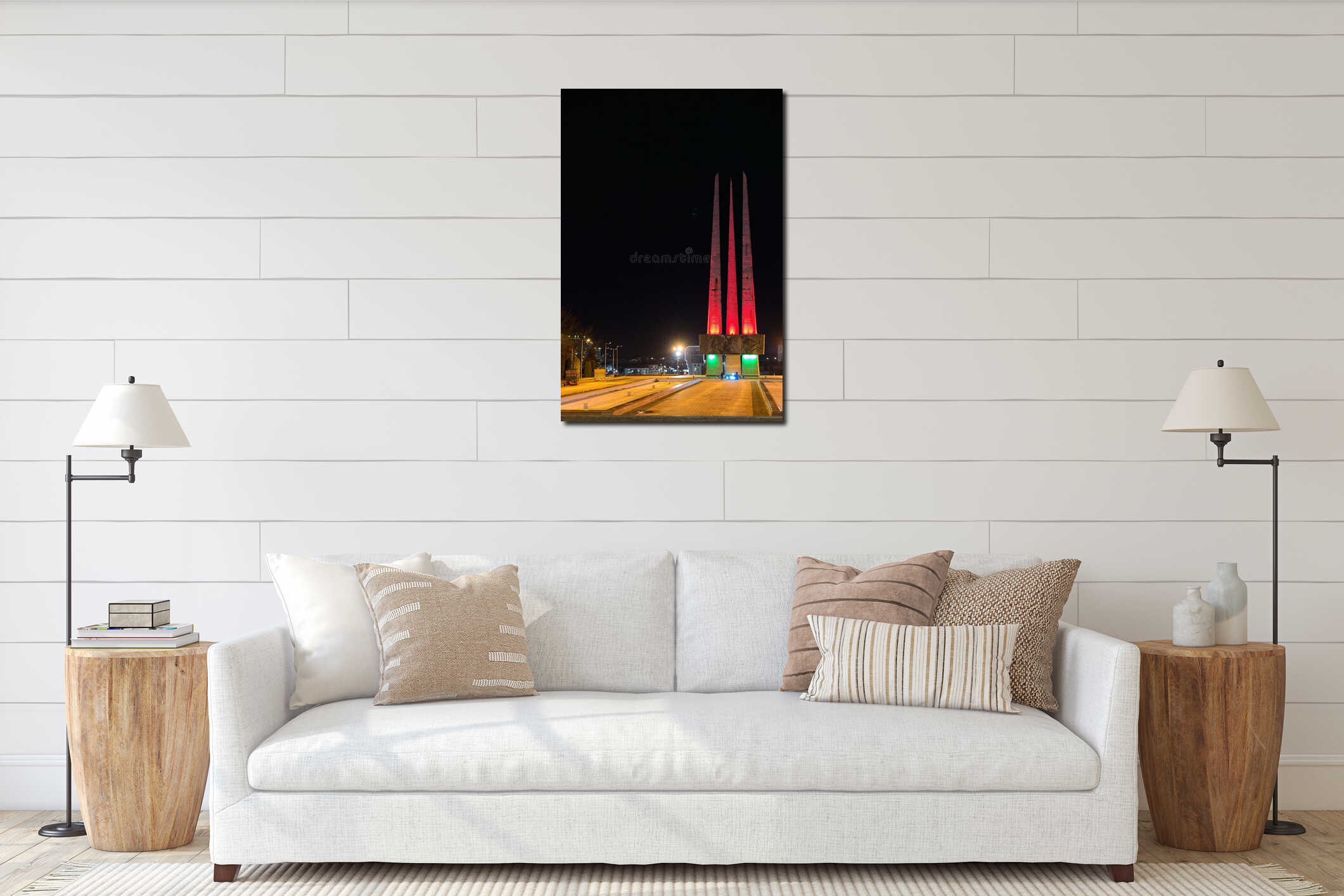 Vitebsk, Belarus, December 31, 2024. View of the war memorial on New Year's Eve. interior mockup