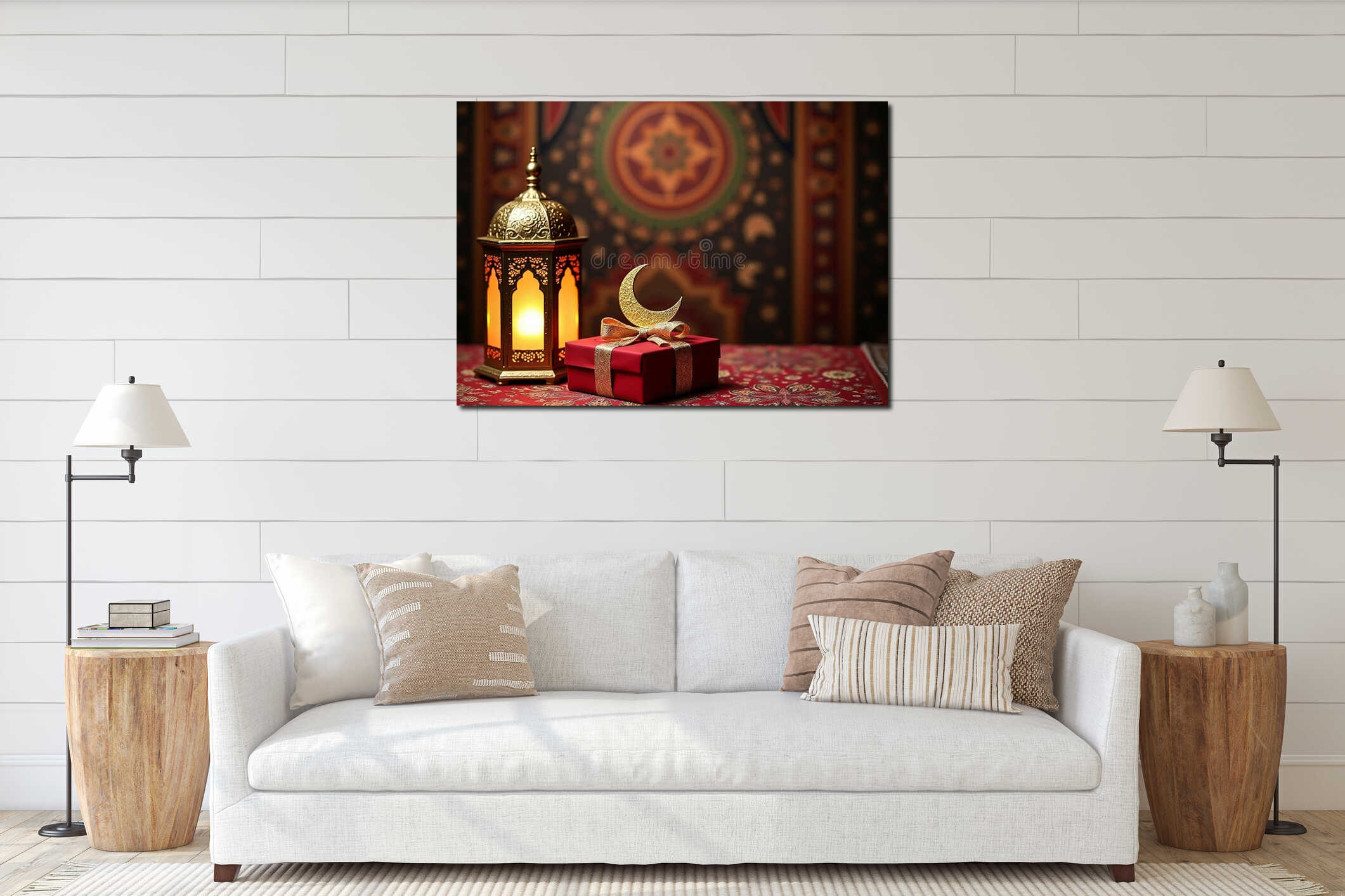 Canvas above sideboard for size context