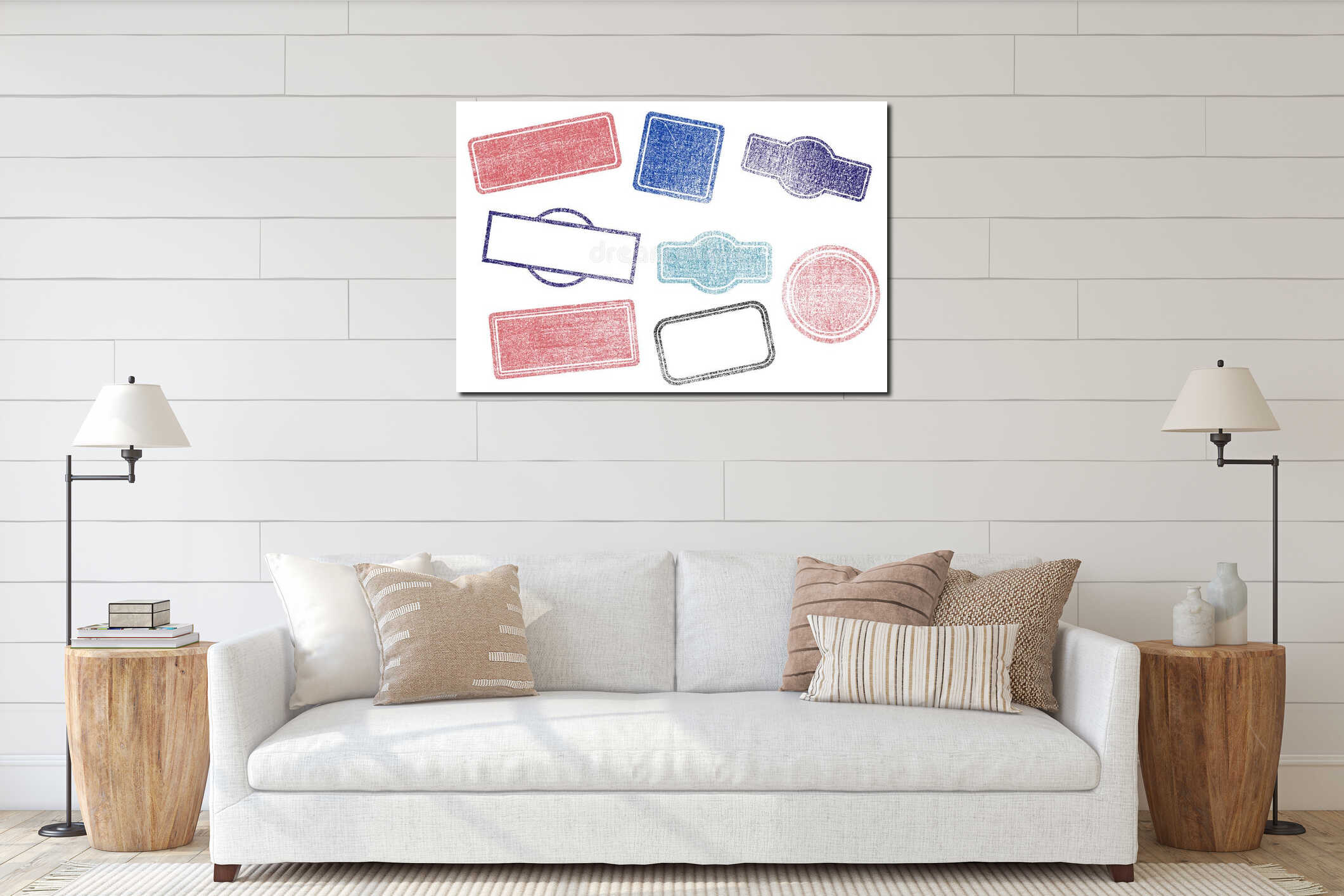 Canvas above sideboard for size context