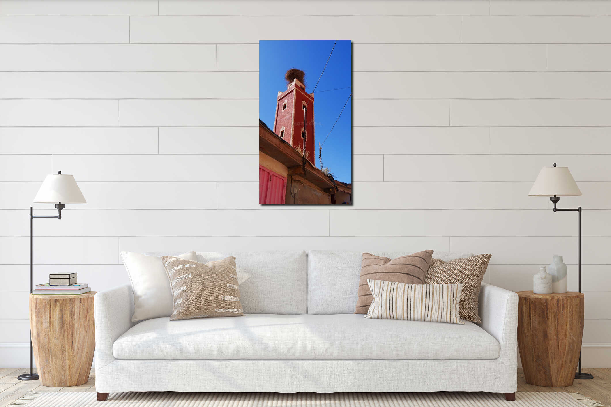 Canvas above sideboard for size context