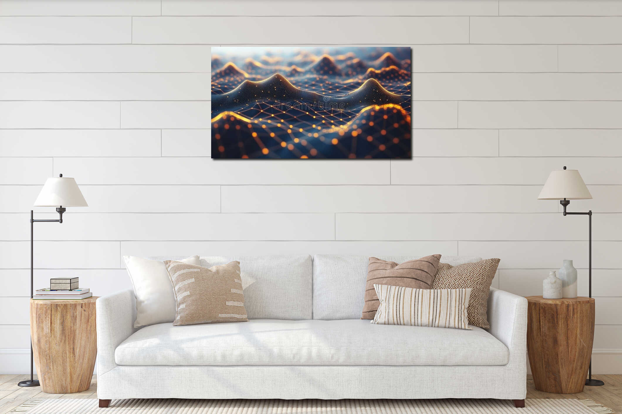 Canvas above sideboard for size context