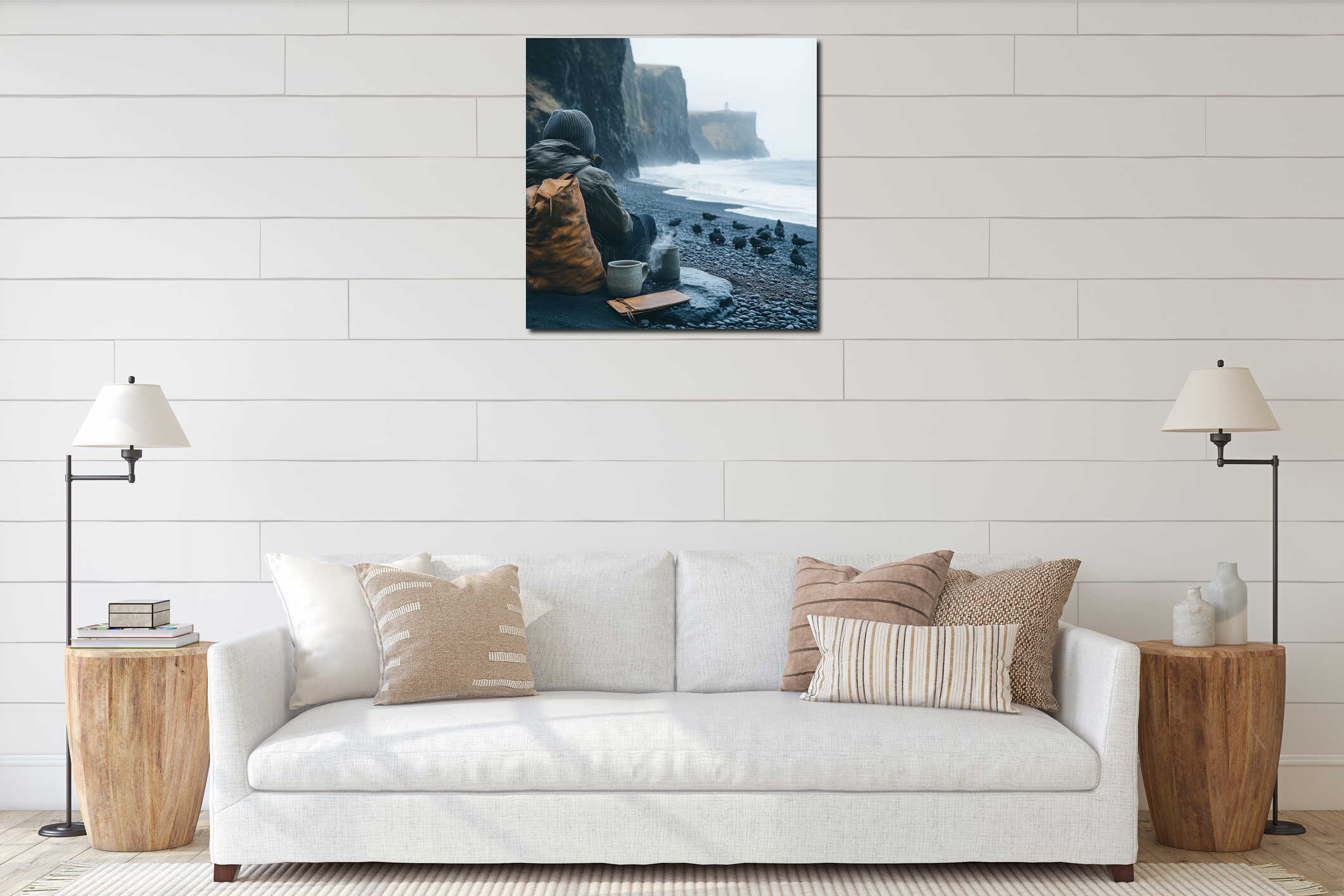 Canvas above sideboard for size context