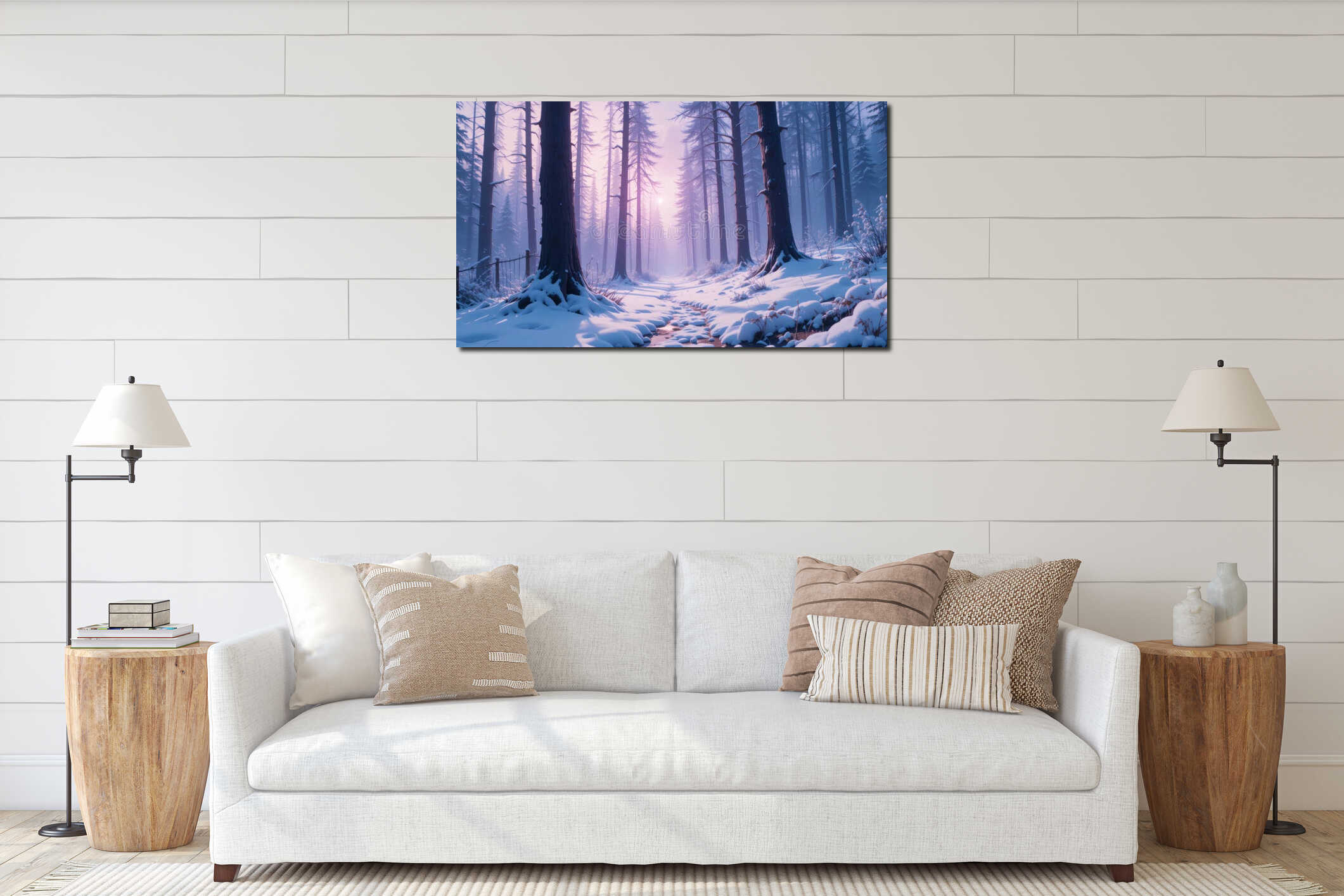 Canvas above sideboard for size context