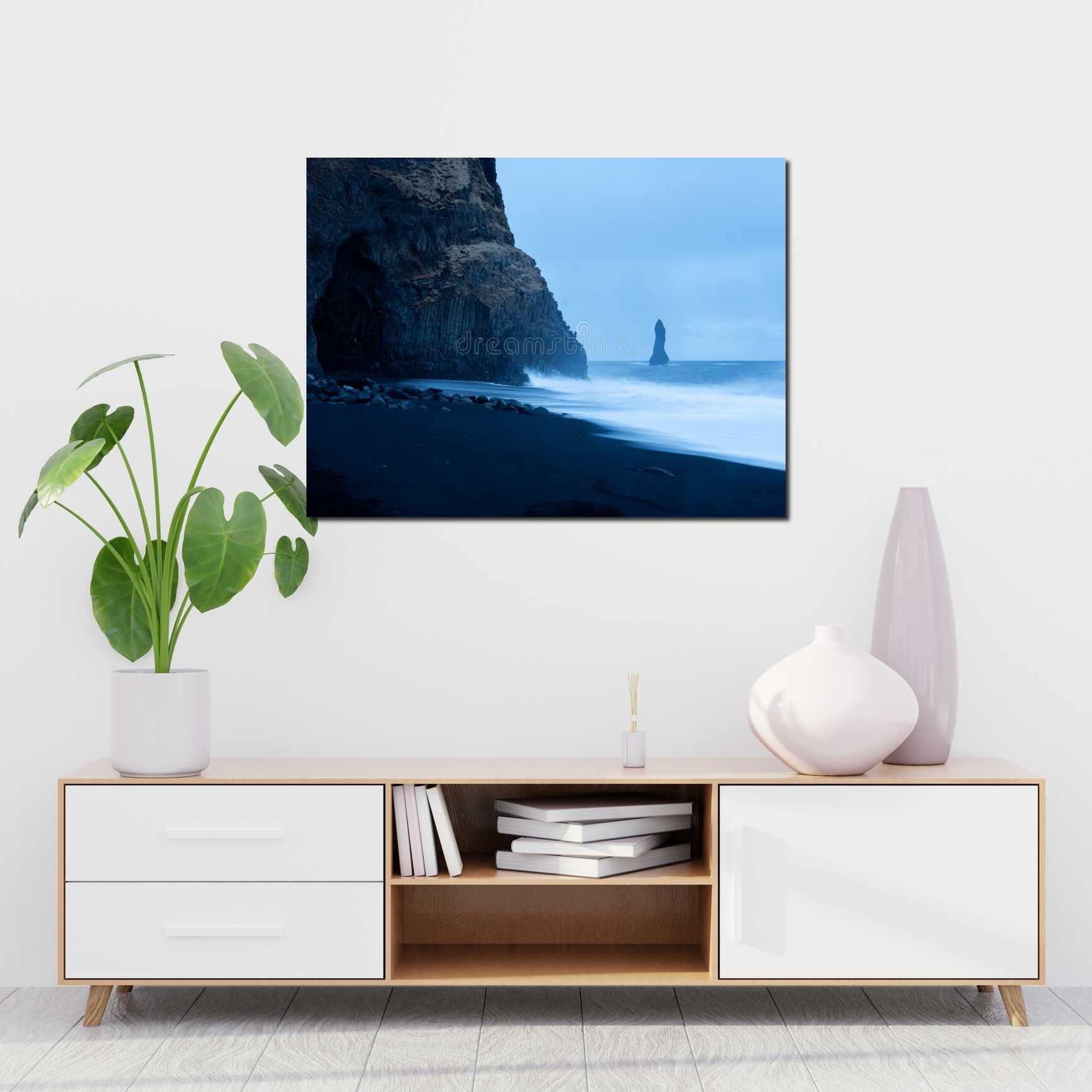 Canvas above sofa for size context