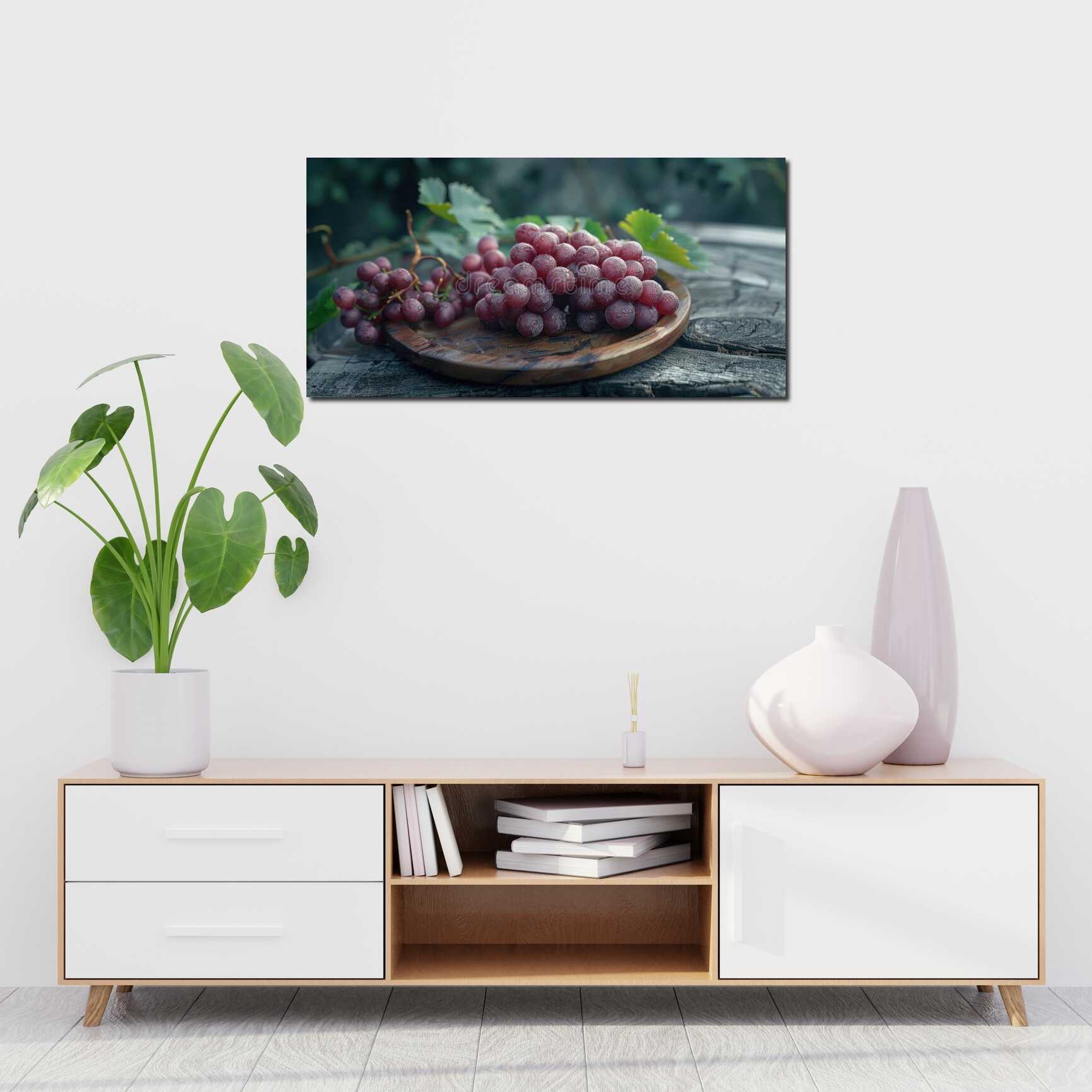 Canvas above sofa for size context