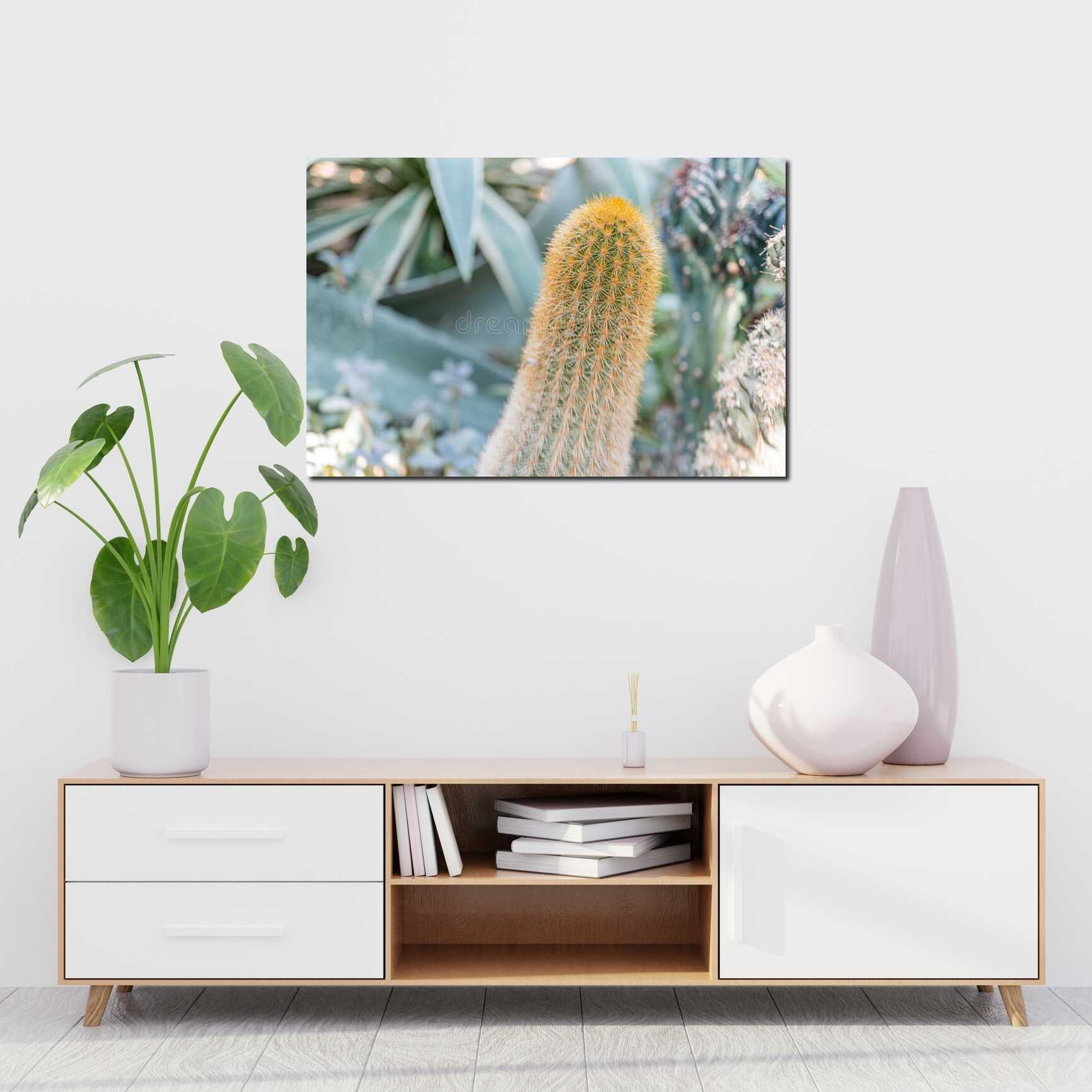 Canvas above sofa for size context