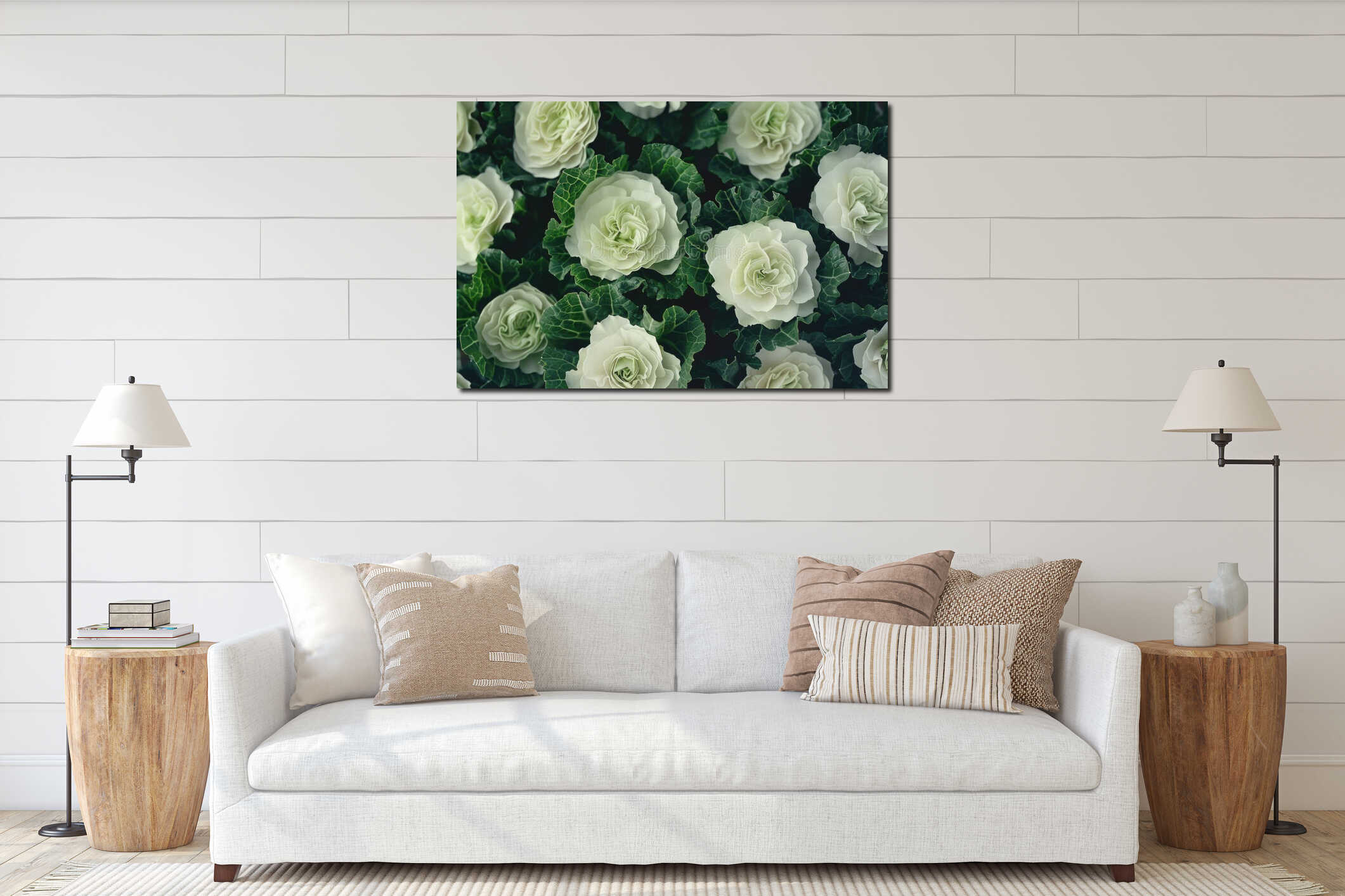 Canvas above sideboard for size context