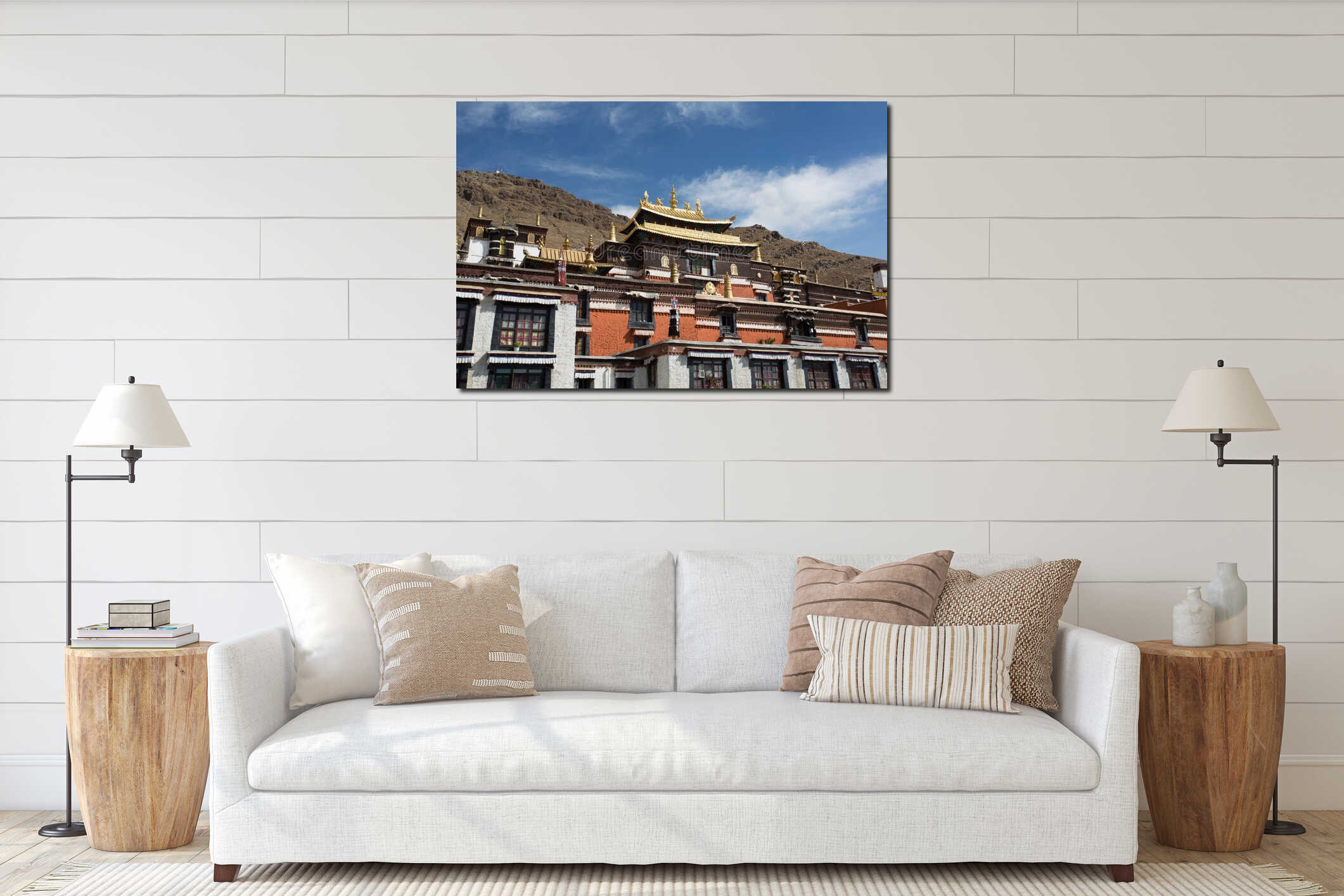 Canvas above sideboard for size context