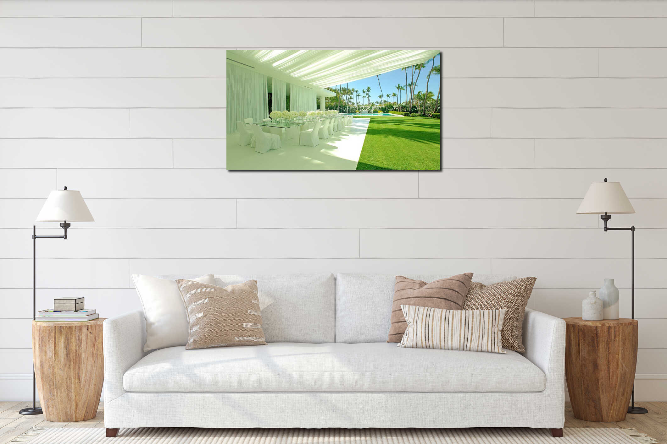 Canvas above sideboard for size context