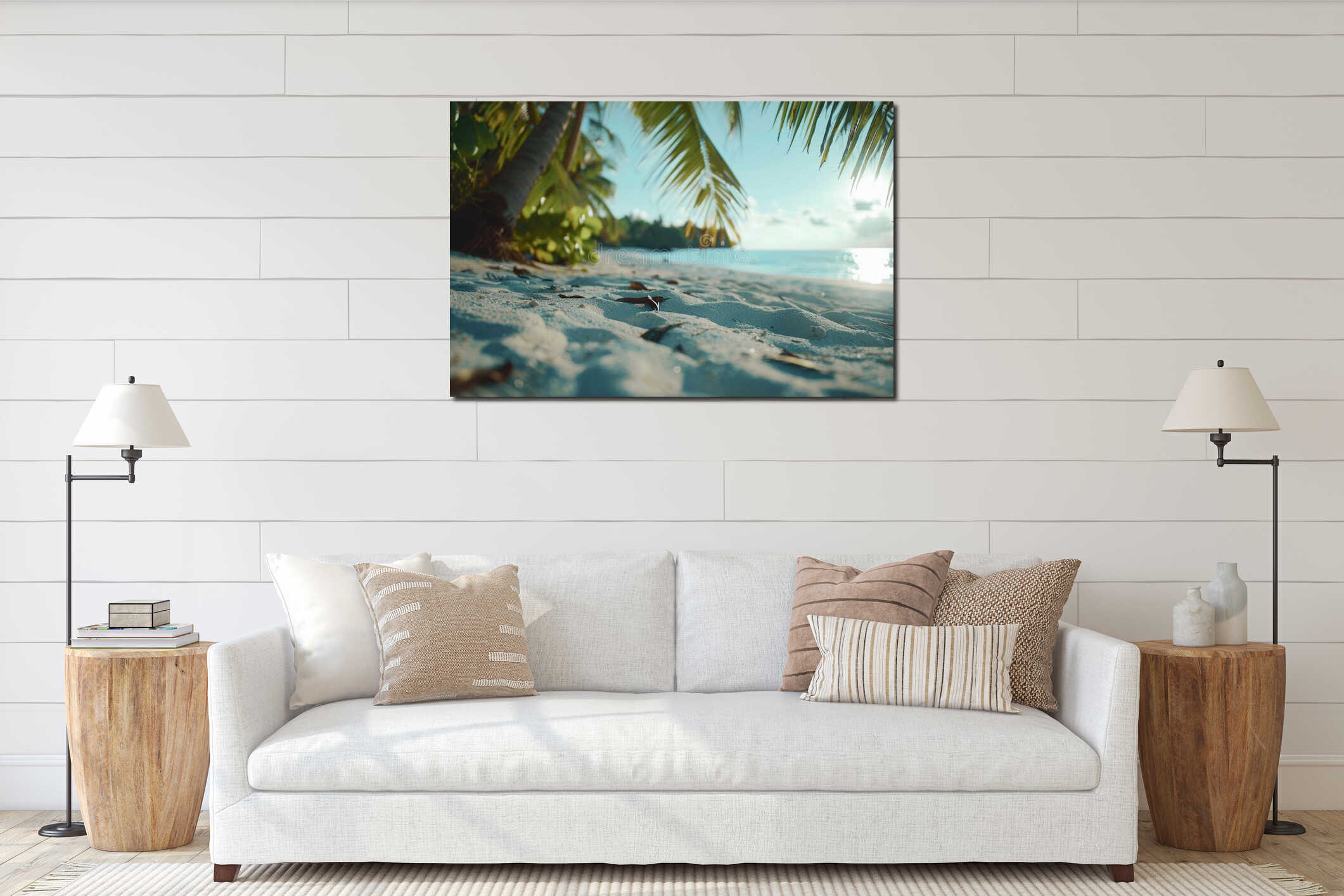 Seagull on Beach interior mockup