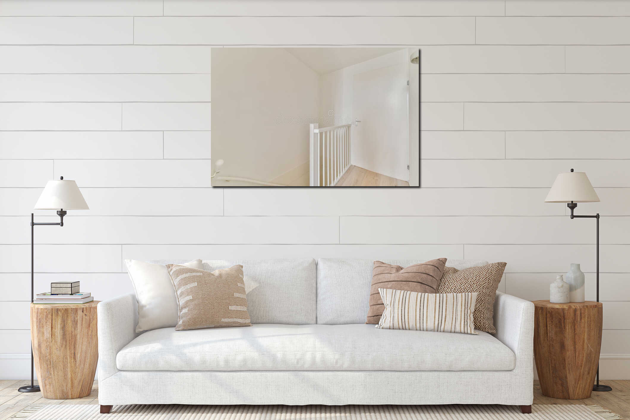 Modern Minimalist Interior Hallway interior mockup