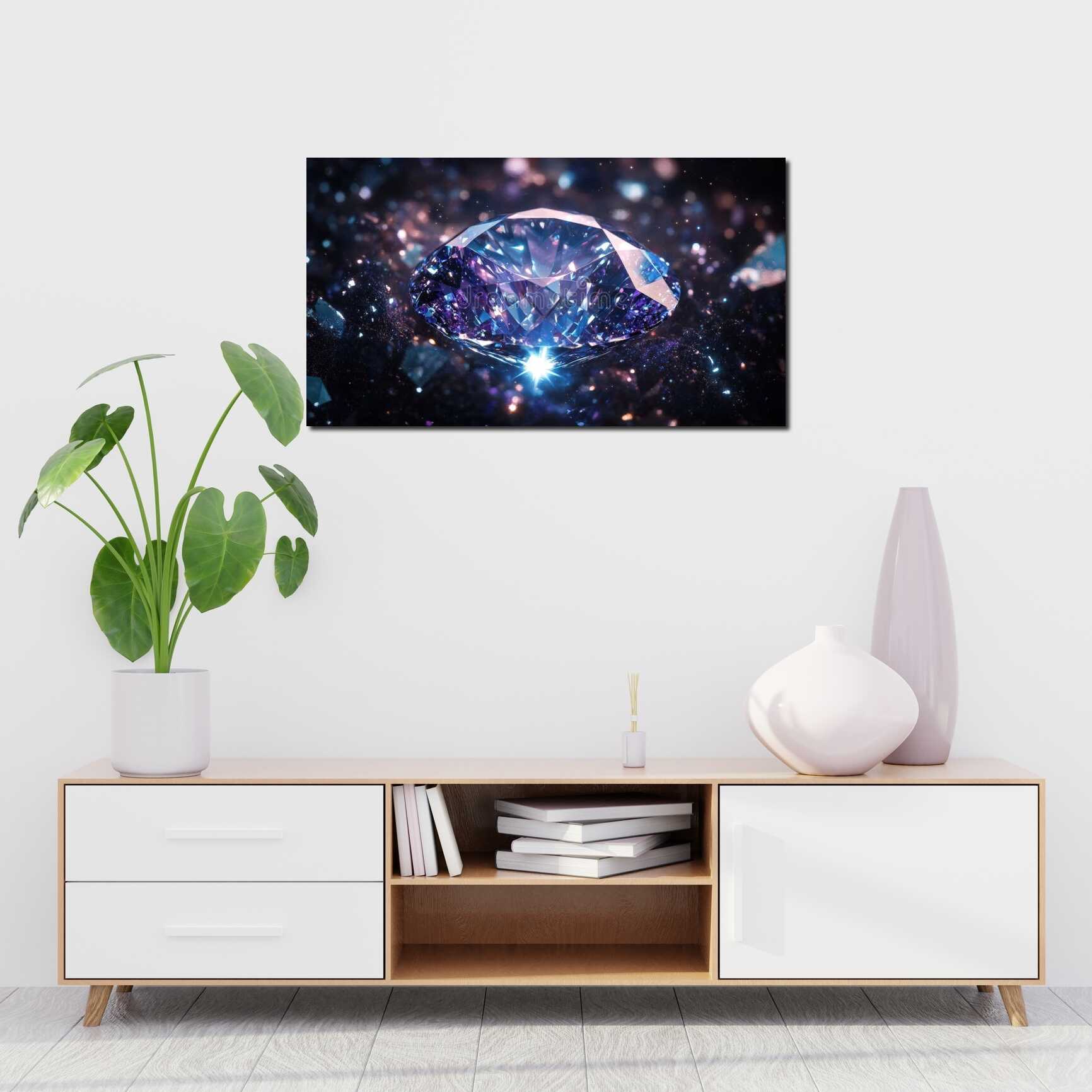 Canvas above sofa for size context