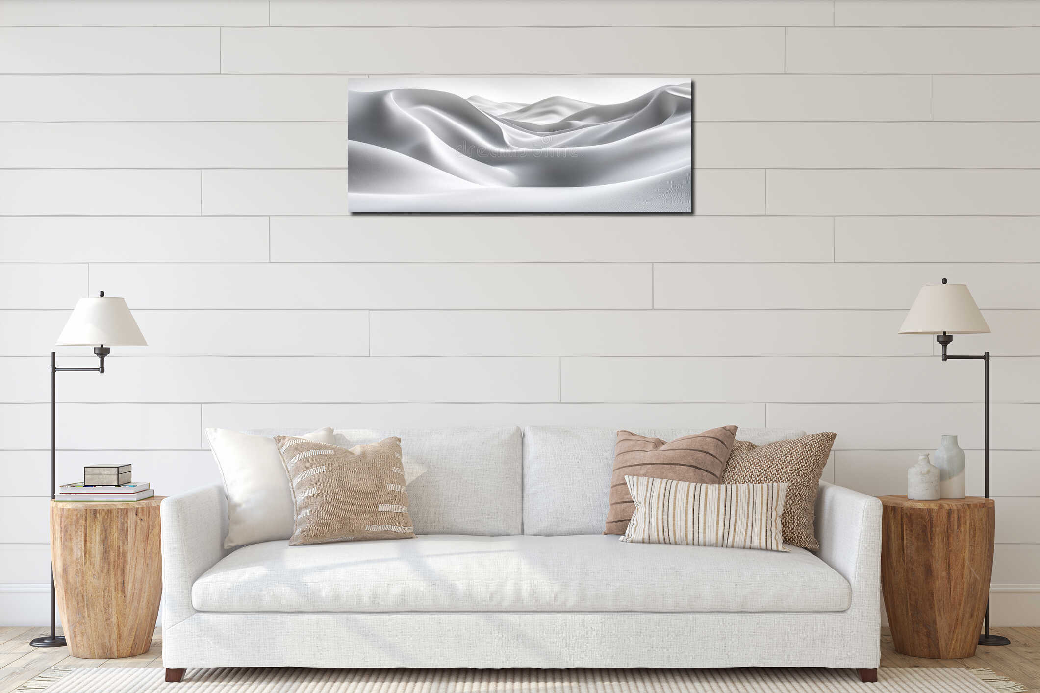 A close-up shot captures twisted metallic wire with a sleek, modern background interior mockup