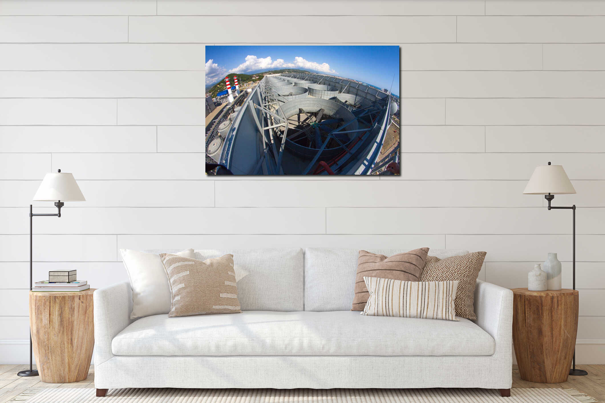 Canvas above sideboard for size context