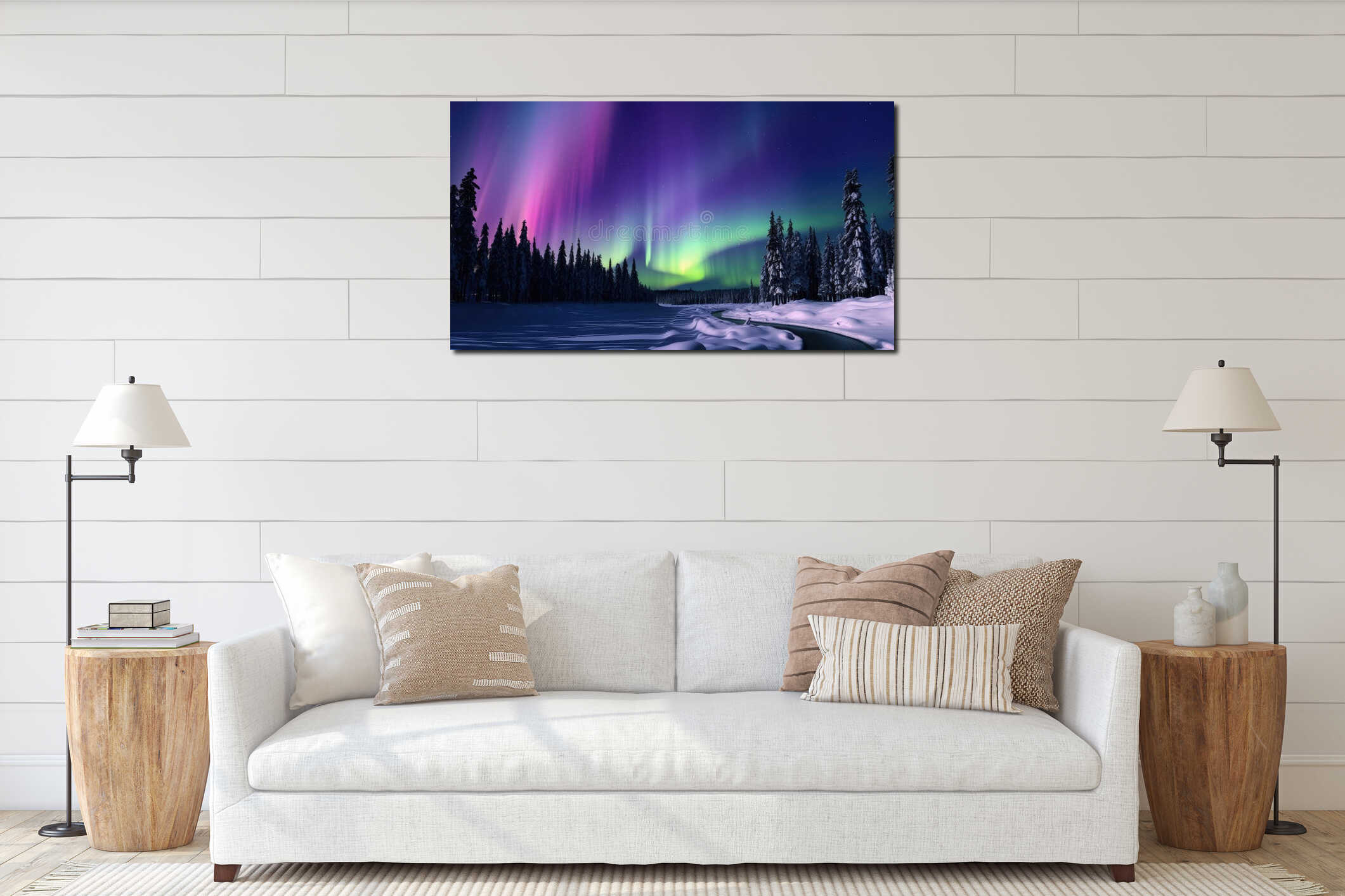 s curved light interior mockup