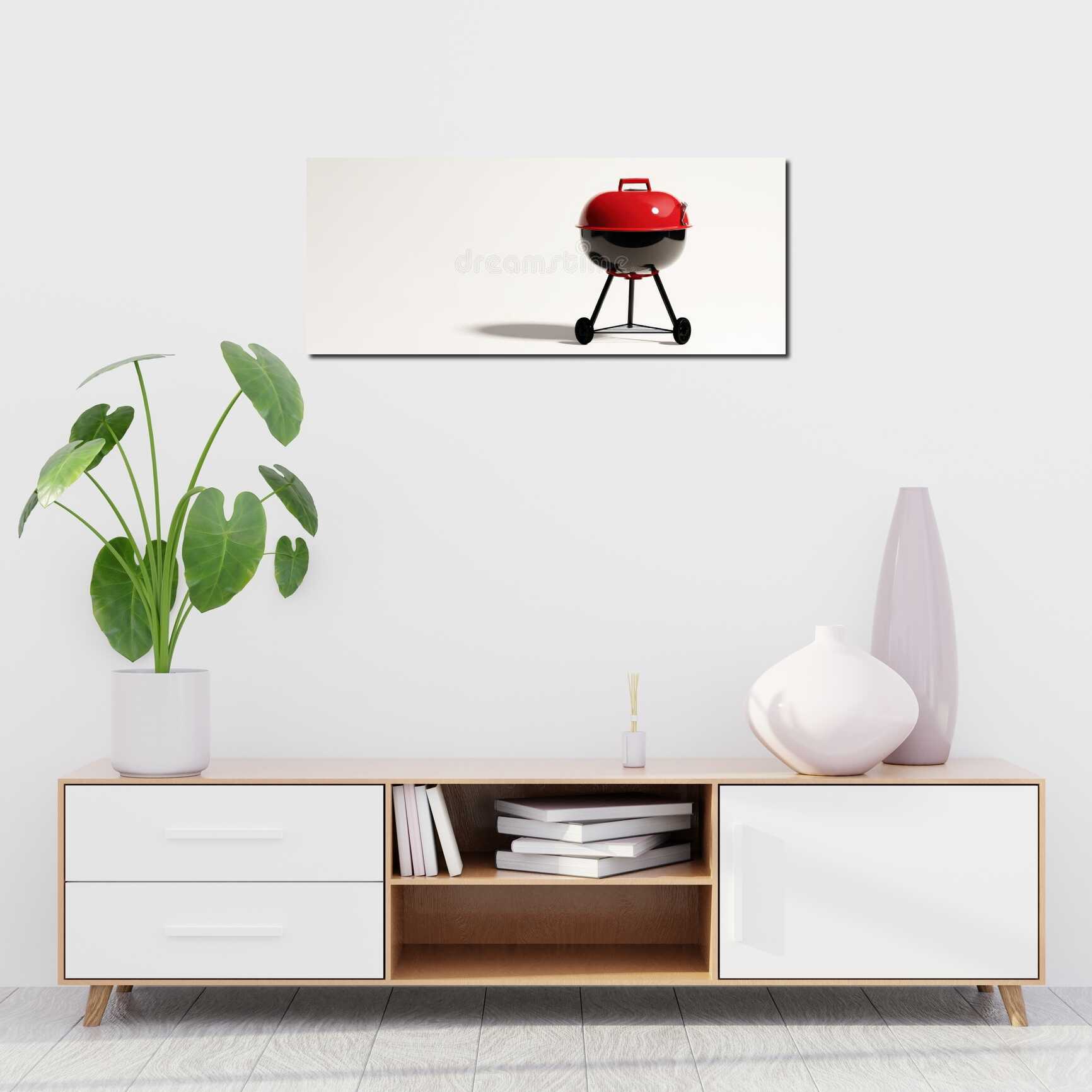 Canvas above sofa for size context