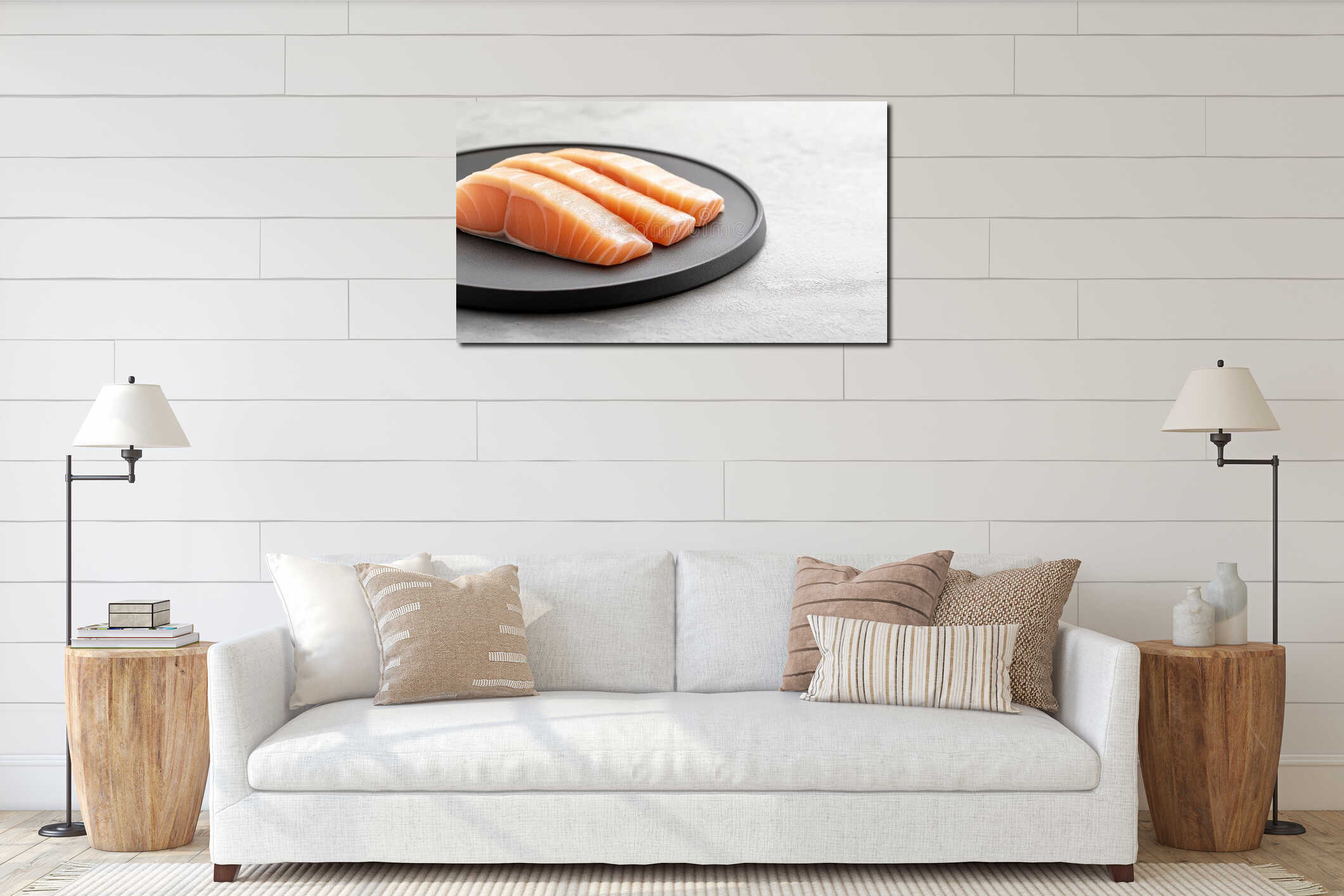 Canvas above sideboard for size context