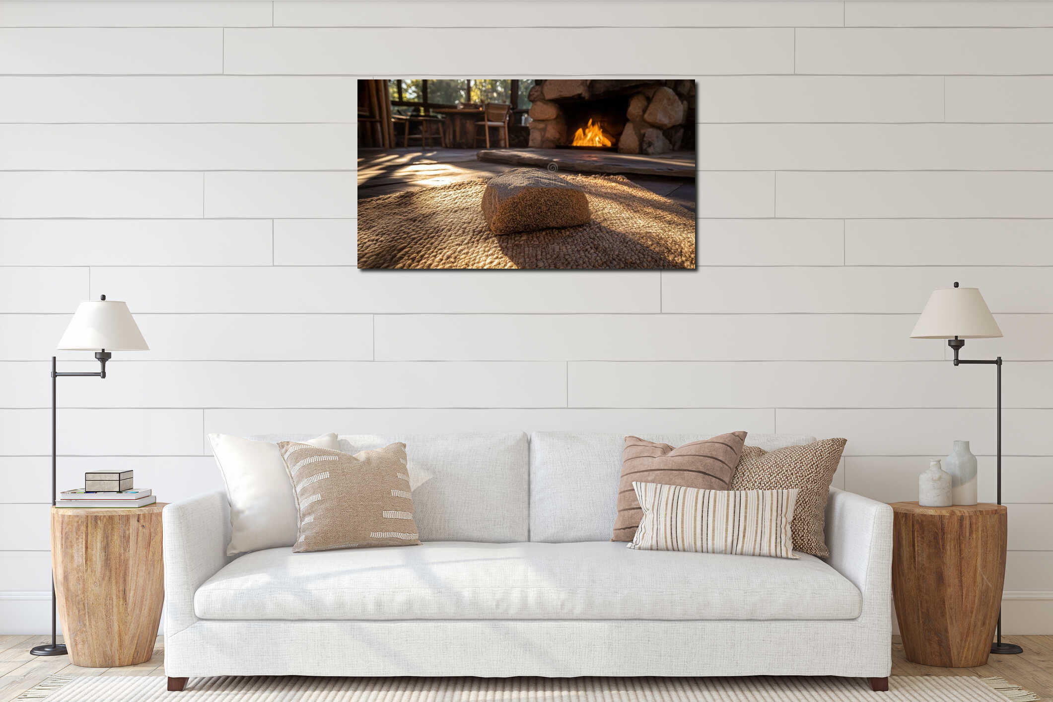 Canvas above sideboard for size context