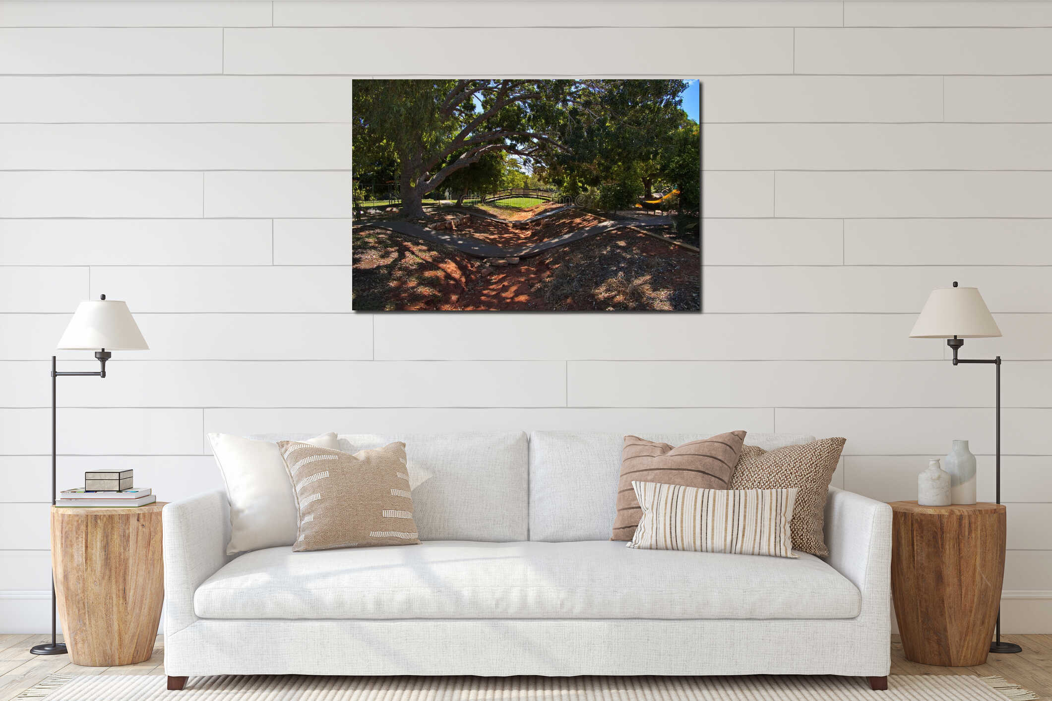 Public park at the Town Beach in Broome interior mockup