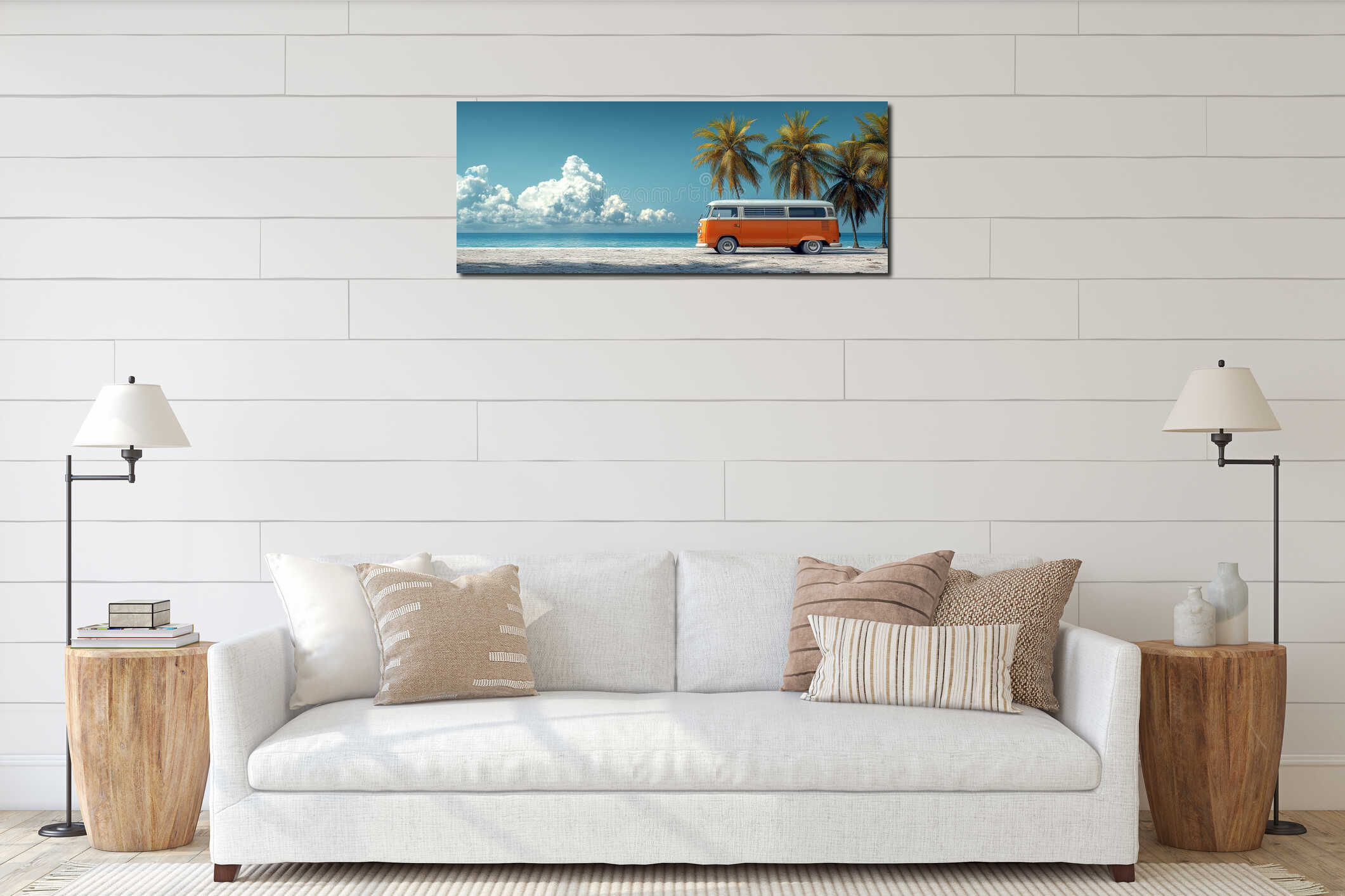 Canvas above sideboard for size context