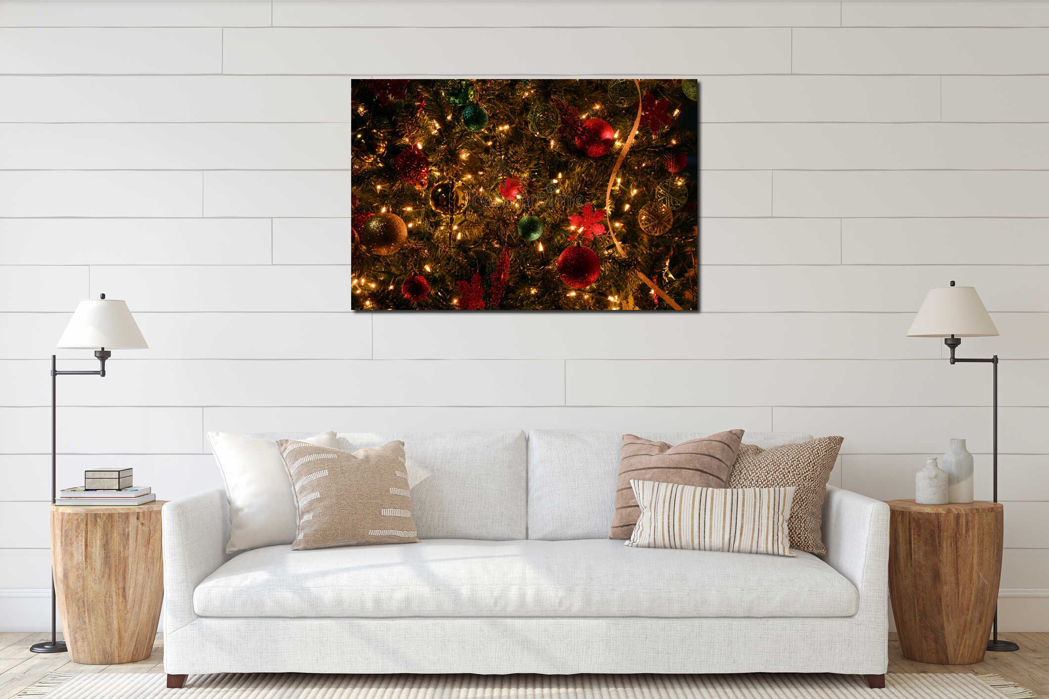 Christmas tree interior mockup