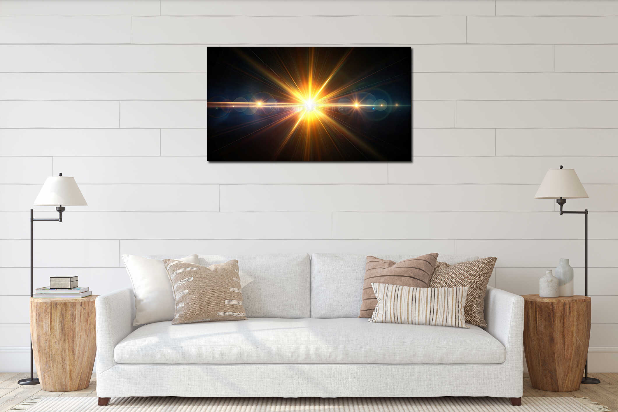 Stunning Abstract Light Beam Effect Dynamic Motion Blur and Radiance in a Dramatic Cinematic Style interior mockup