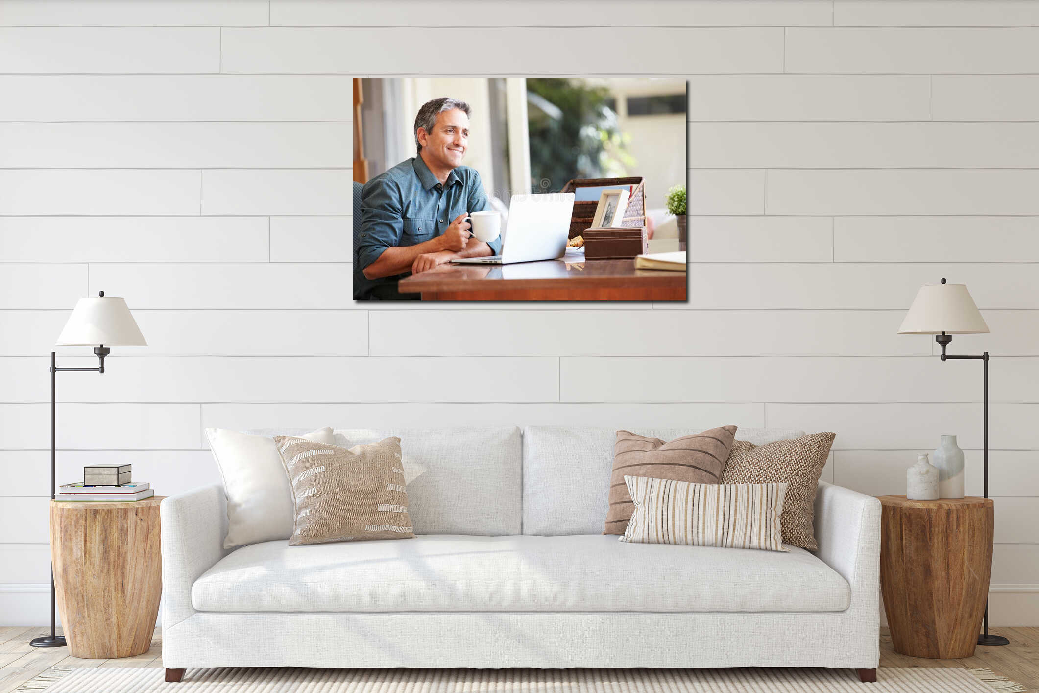 Canvas above sideboard for size context