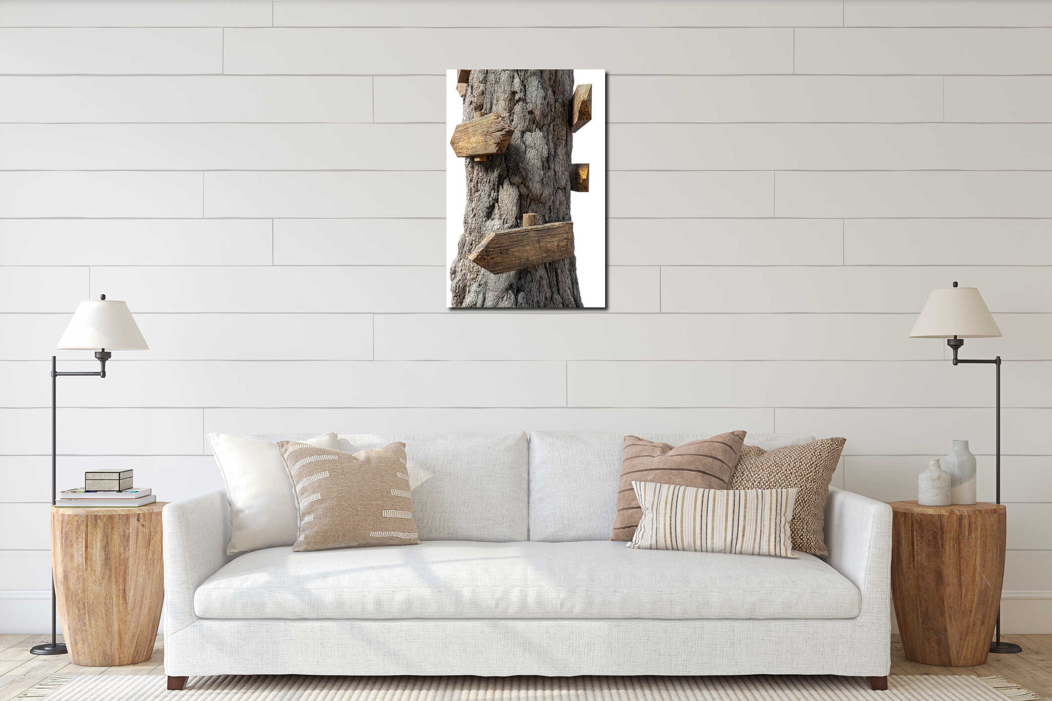 Canvas above sideboard for size context