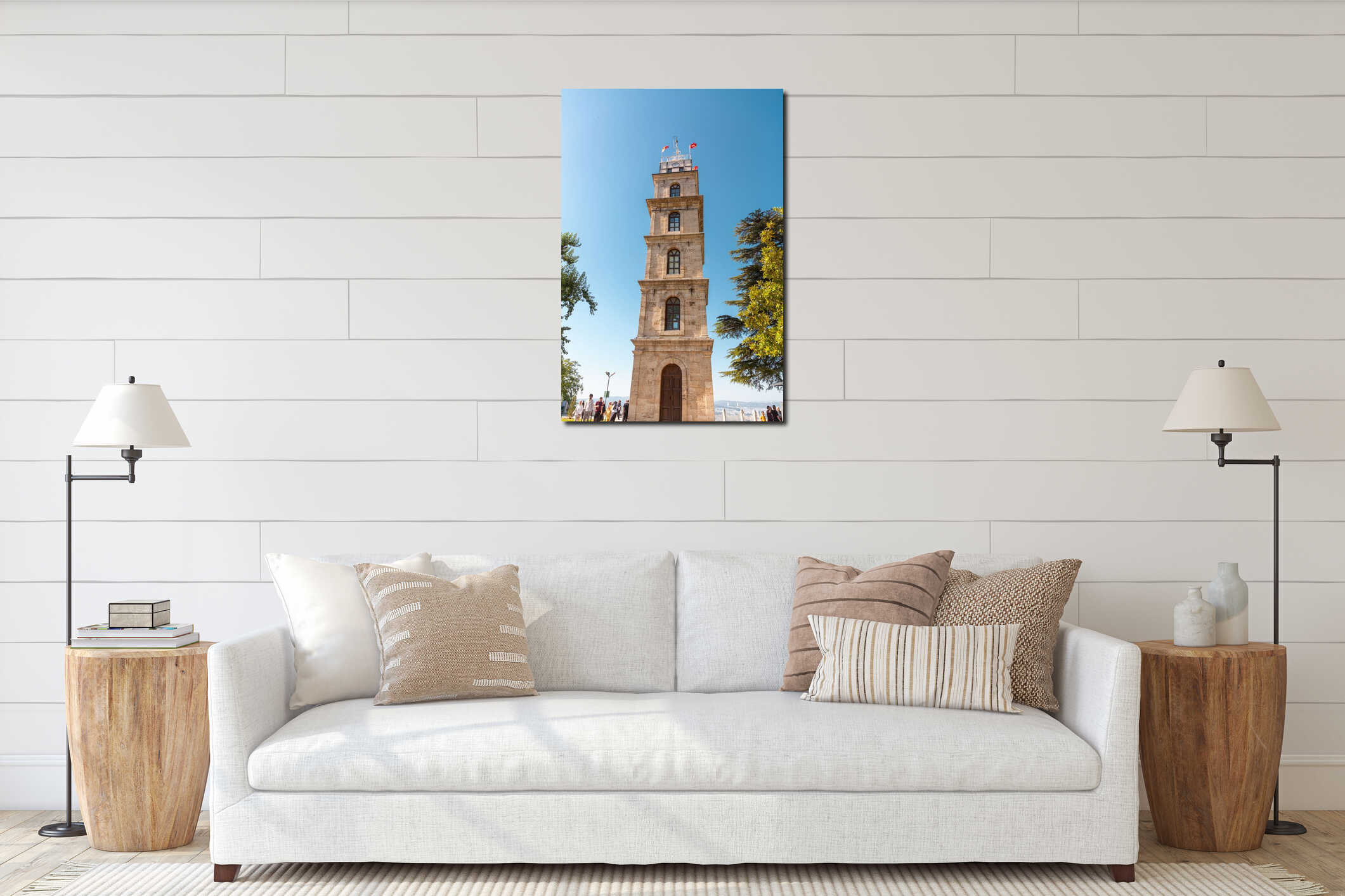 Tophane Clock Tower in Bursa, Turkiye interior mockup