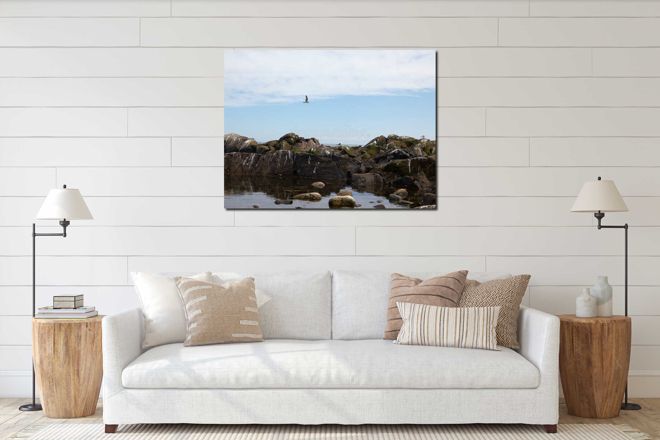 Canvas above sideboard for size context