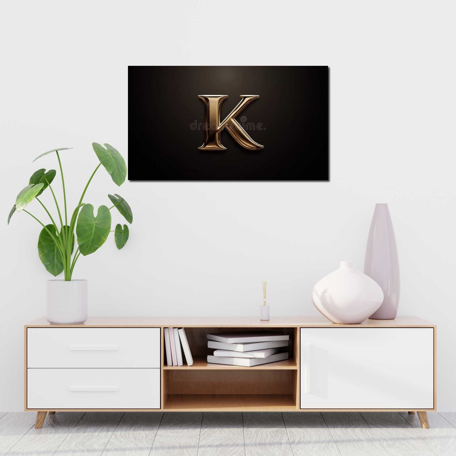 Canvas above sofa for size context